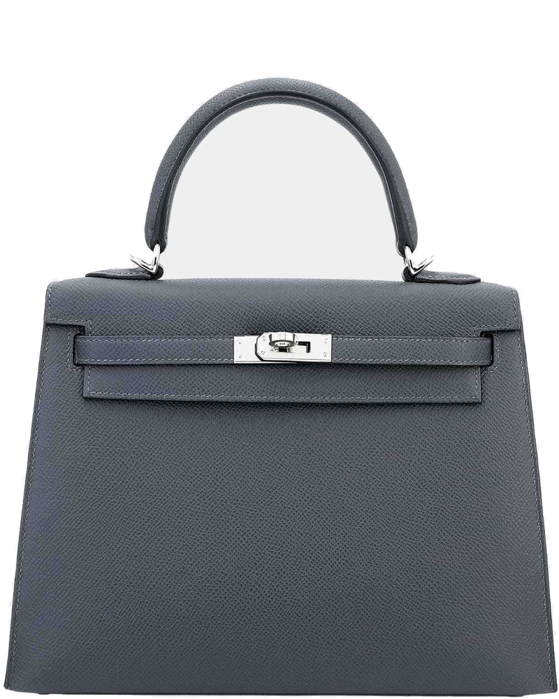 Оригінальна Kelly 25 Epsom Sellier Gris Misty Phw Hermes