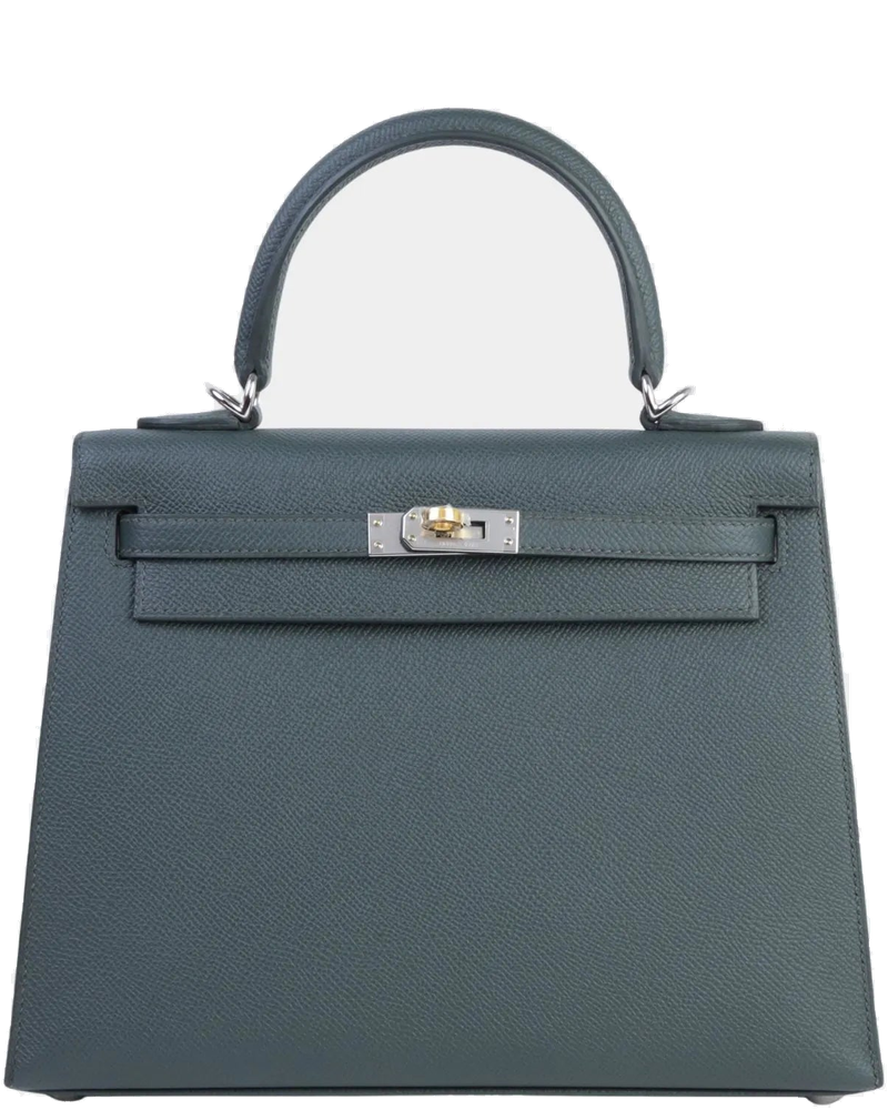 Оригінальна Kelly 25 Epsom Vert Mangrove Elhw Hermes
