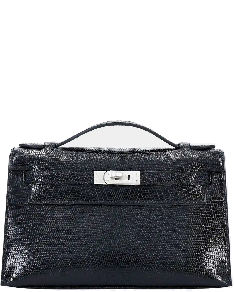 Kelly Pochette Lizard Black Phw Hermes – Гарантія оригінальності