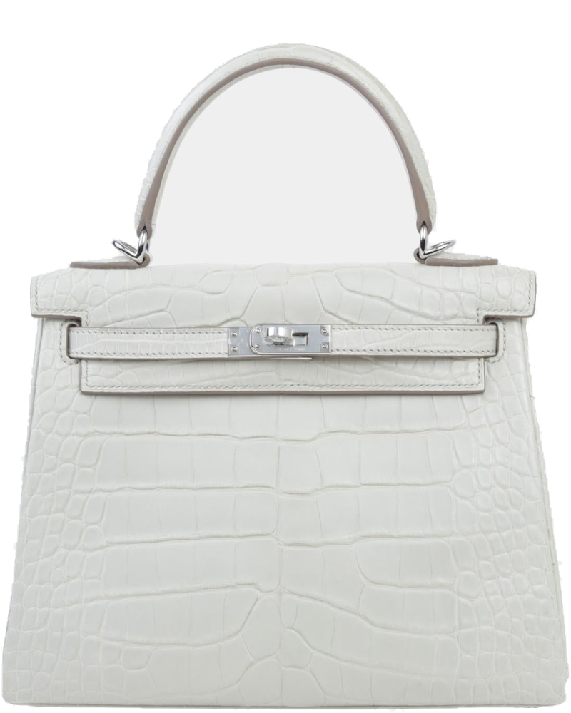 Kelly 25 Matte Alligator Beton Phw Hermes – Гарантія оригінальності