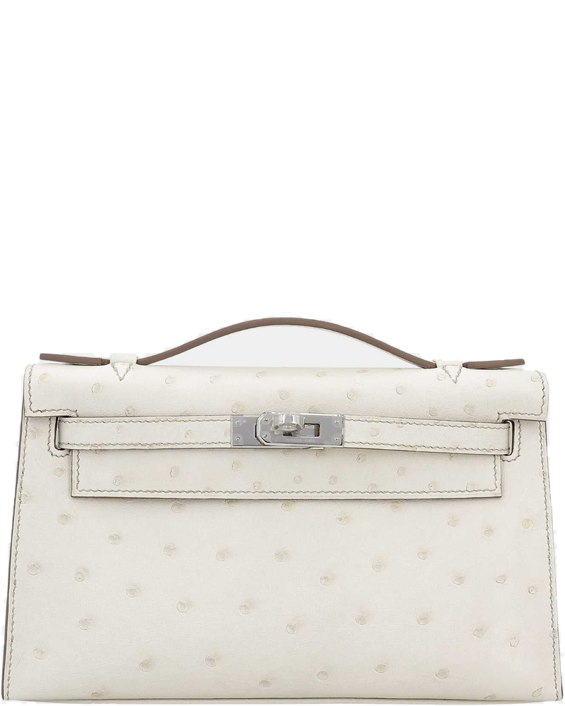 Оригінальна Kelly Pochette Ostrich Beton Phw Hermes