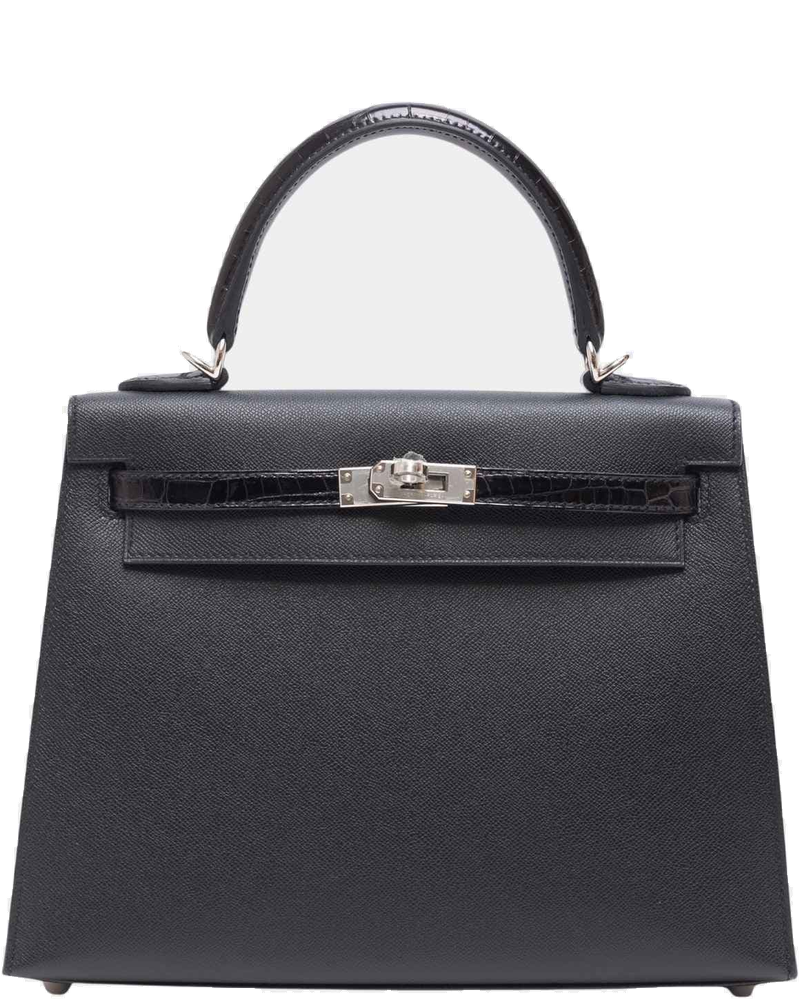 Kelly 25 Sellier Madame Shiny Niloticus Crocodile Black Phw Hermes – Гарантія оригінальності
