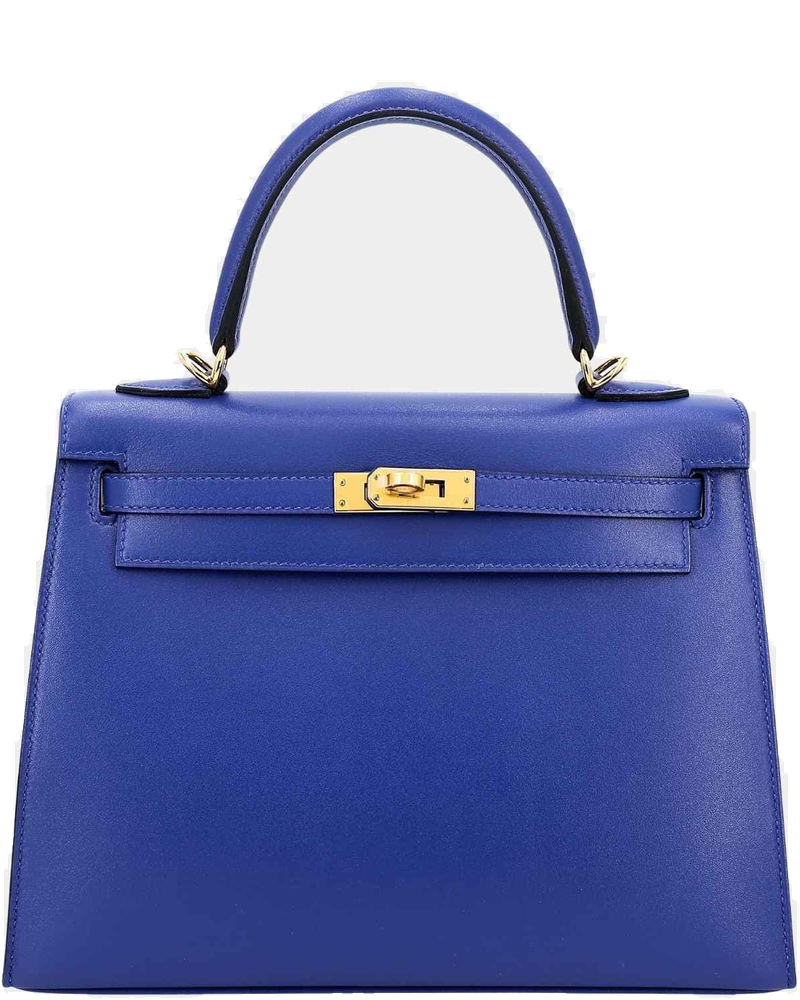 Kelly 25 Sellier Tadelakt Bleu Electrique Ghw Hermes – Гарантія оригінальності
