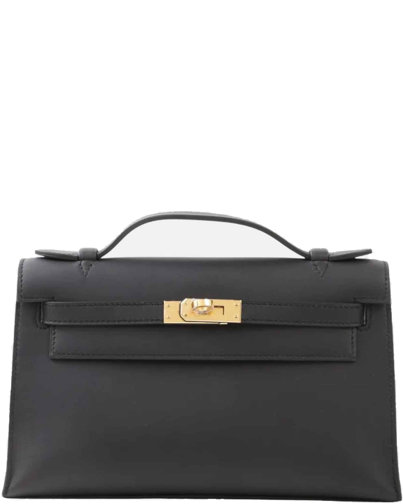 Оригінальна Kelly Pochette Swift Black Ghw Hermes