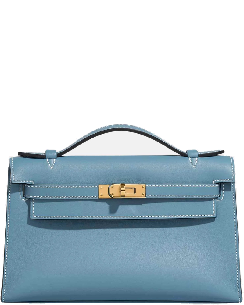Kelly Pochette Swift Bleu Jean Hermes оригінал – Купити в Україні
