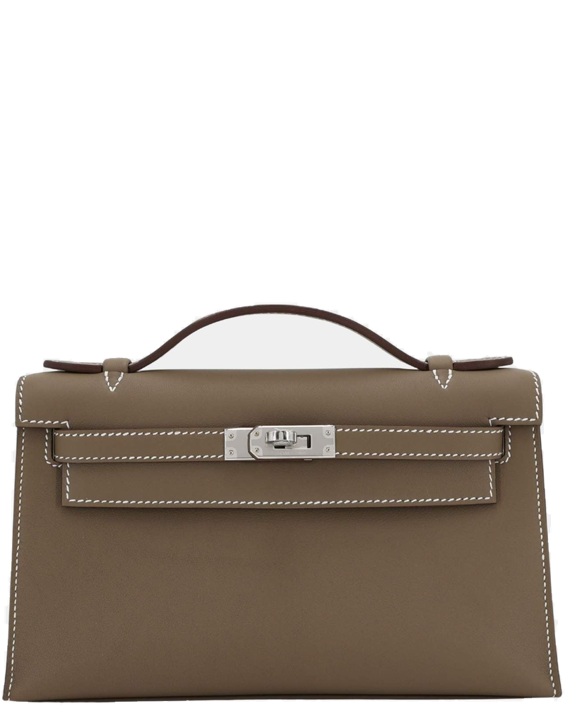 Оригінальна Kelly Pochette Swift Etoupe Phw Hermes