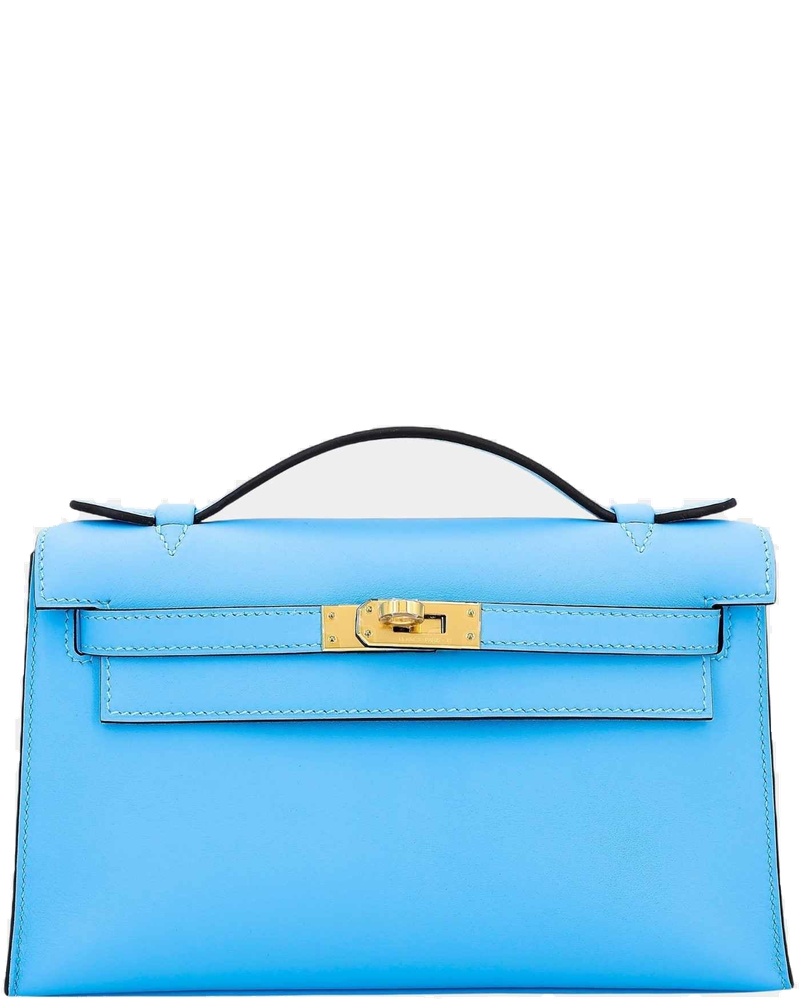 Kelly Pochette Swift Celeste Ghw Hermes оригінал – Купити в Україні
