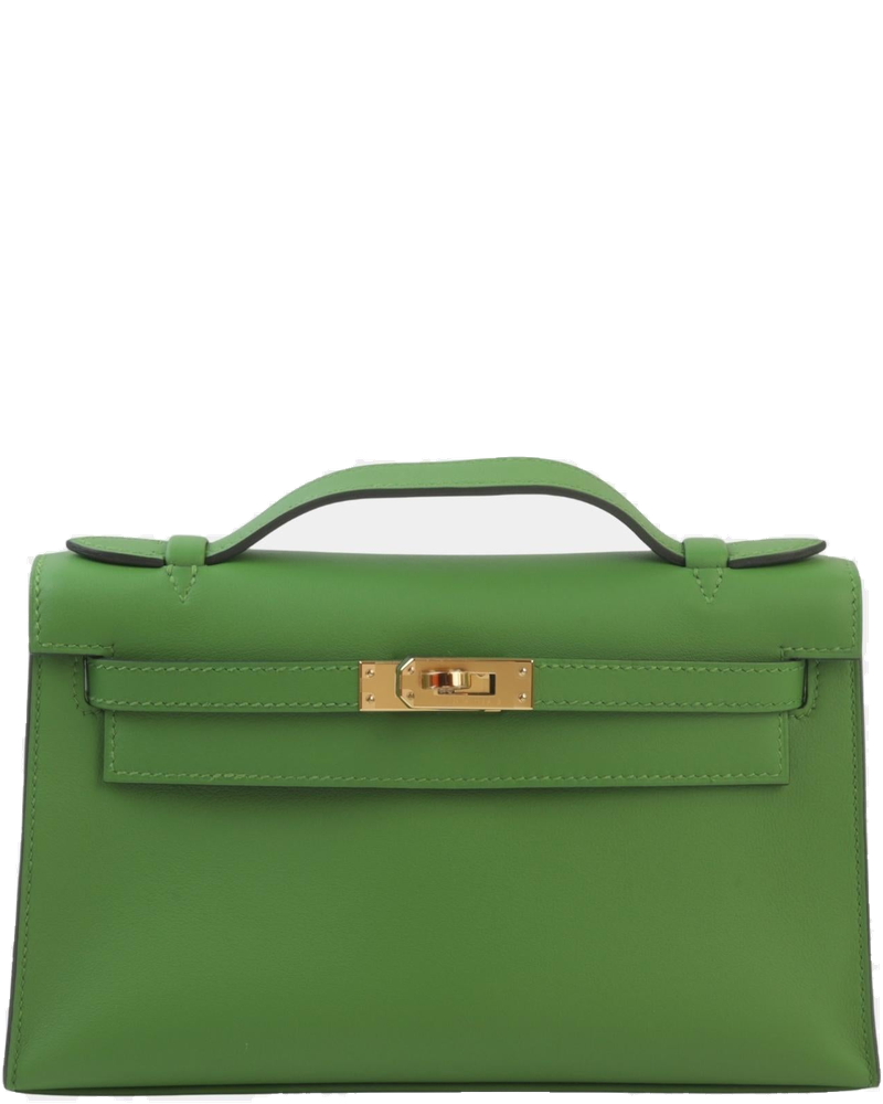 Kelly Pochette Swift Vert Yucca Ghw Hermes оригінал – Купити в Україні