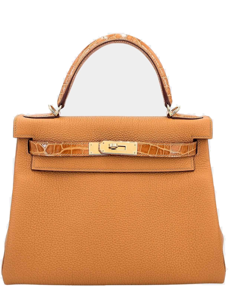 Kelly 28 Touch Togo-Shiny Niloticus Crocodile Tabac Camel Ghw Hermes – Гарантія оригінальності