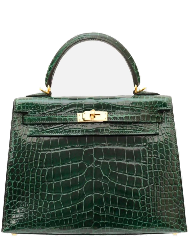 Kelly 25 Vert Fonce Shiny Alligator Ghw Hermes оригінал – Купити в Україні