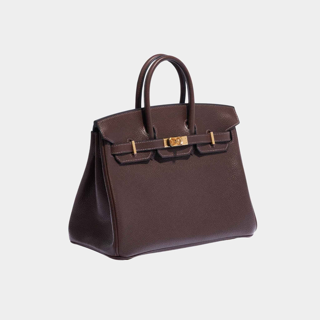 Оригінальна Birkin 25 Barenia Faubourg Ebene Hermes – збільшений вид