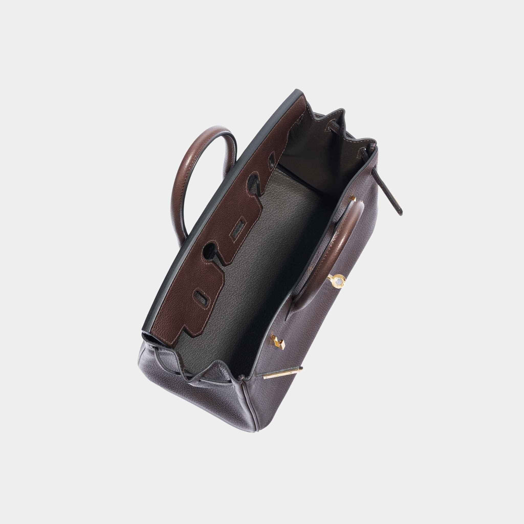 Оригінальна Birkin 25 Barenia Faubourg Ebene Hermes – вид ззаду