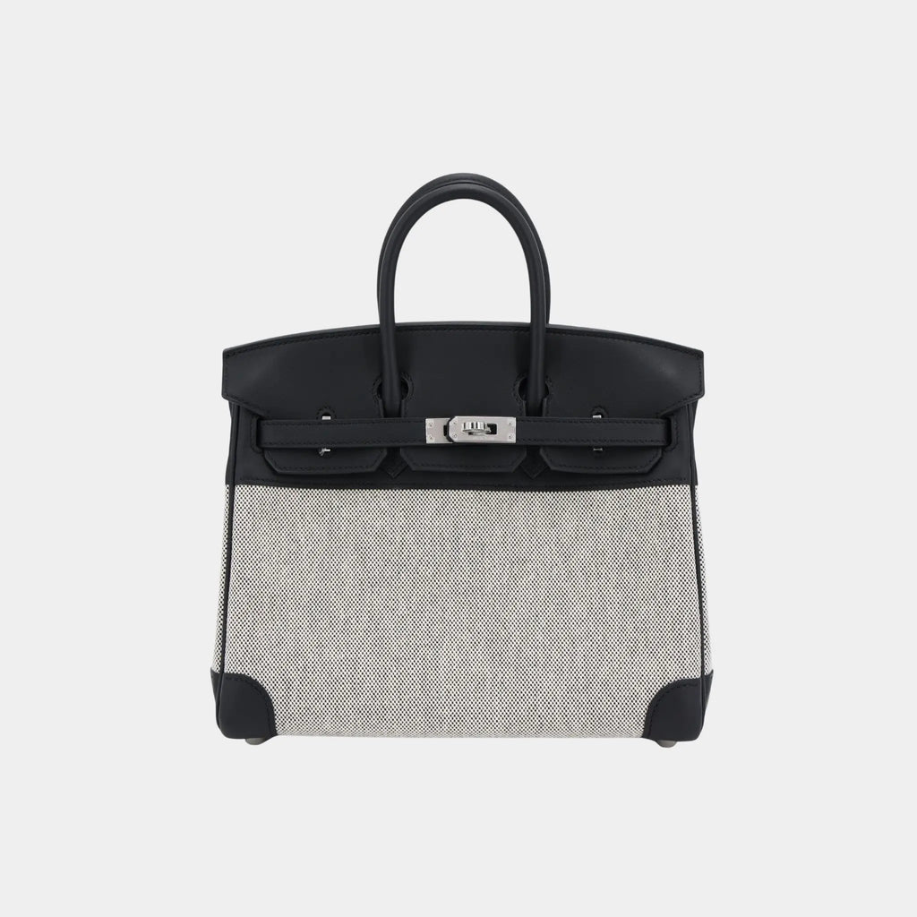 Birkin 25 Canvas-Swift Black Phw Hermes оригінал – Купити в Україні – боковий вид