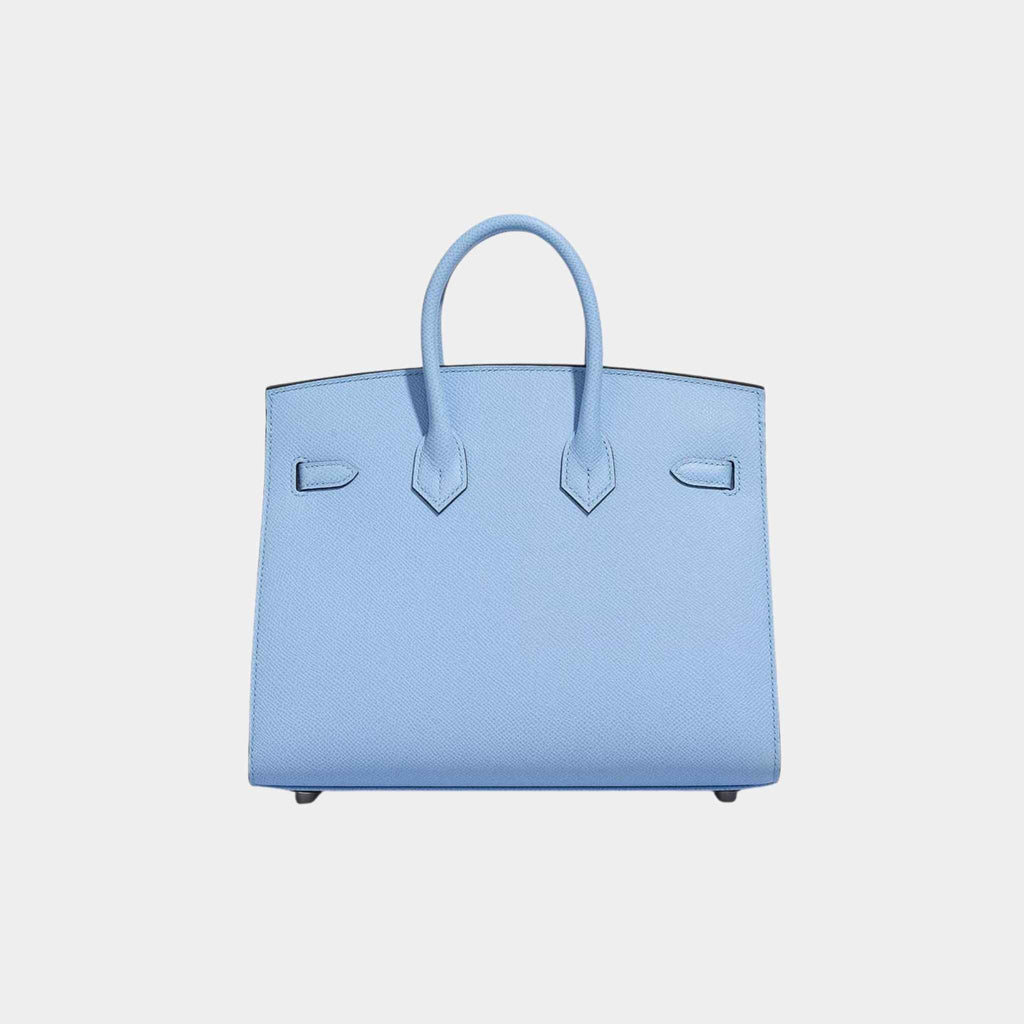 Оригінальна Birkin 25 Epsom Bleu Celeste Phw Hermes – вид ззаду
