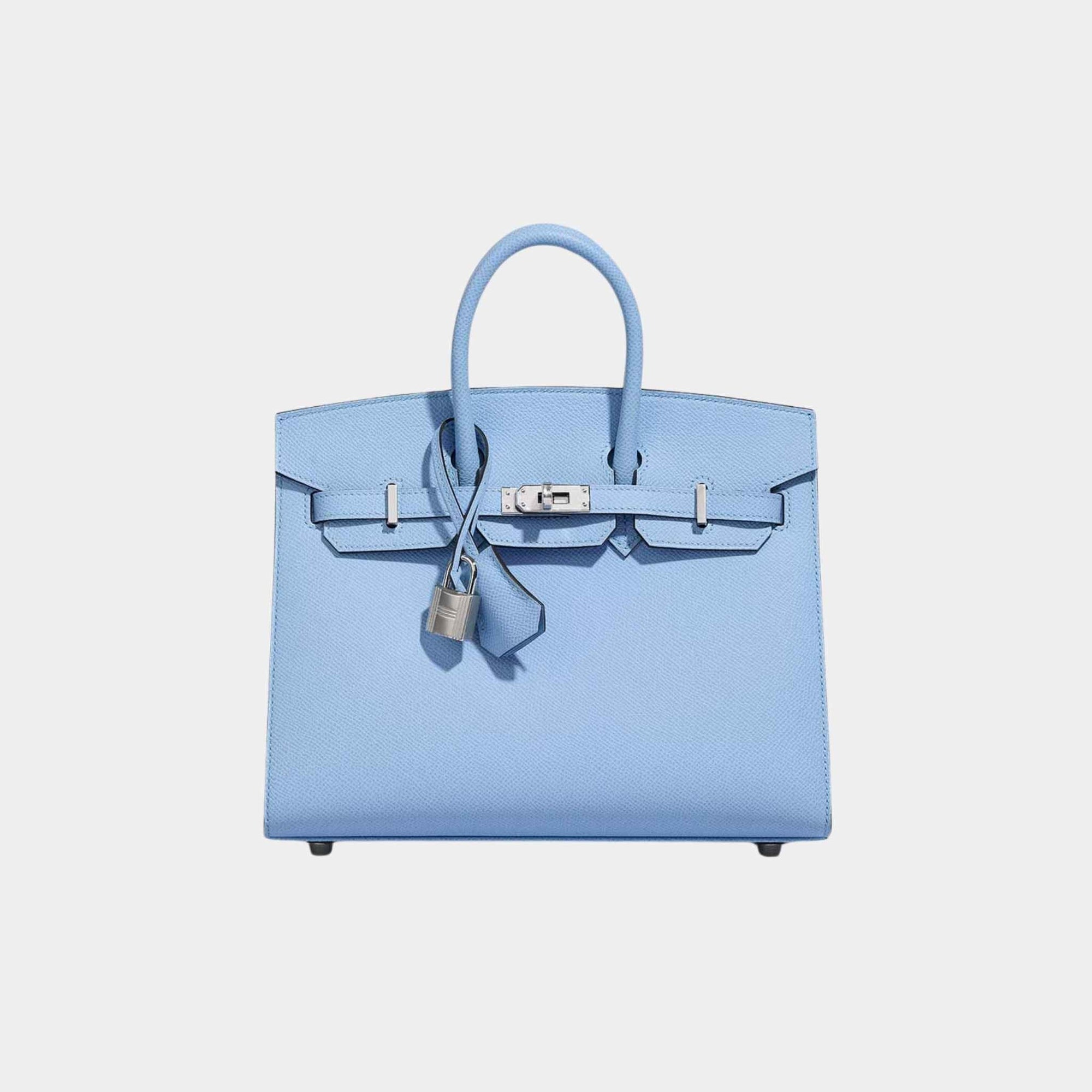 Оригінальна Birkin 25 Epsom Bleu Celeste Phw Hermes – боковий вид