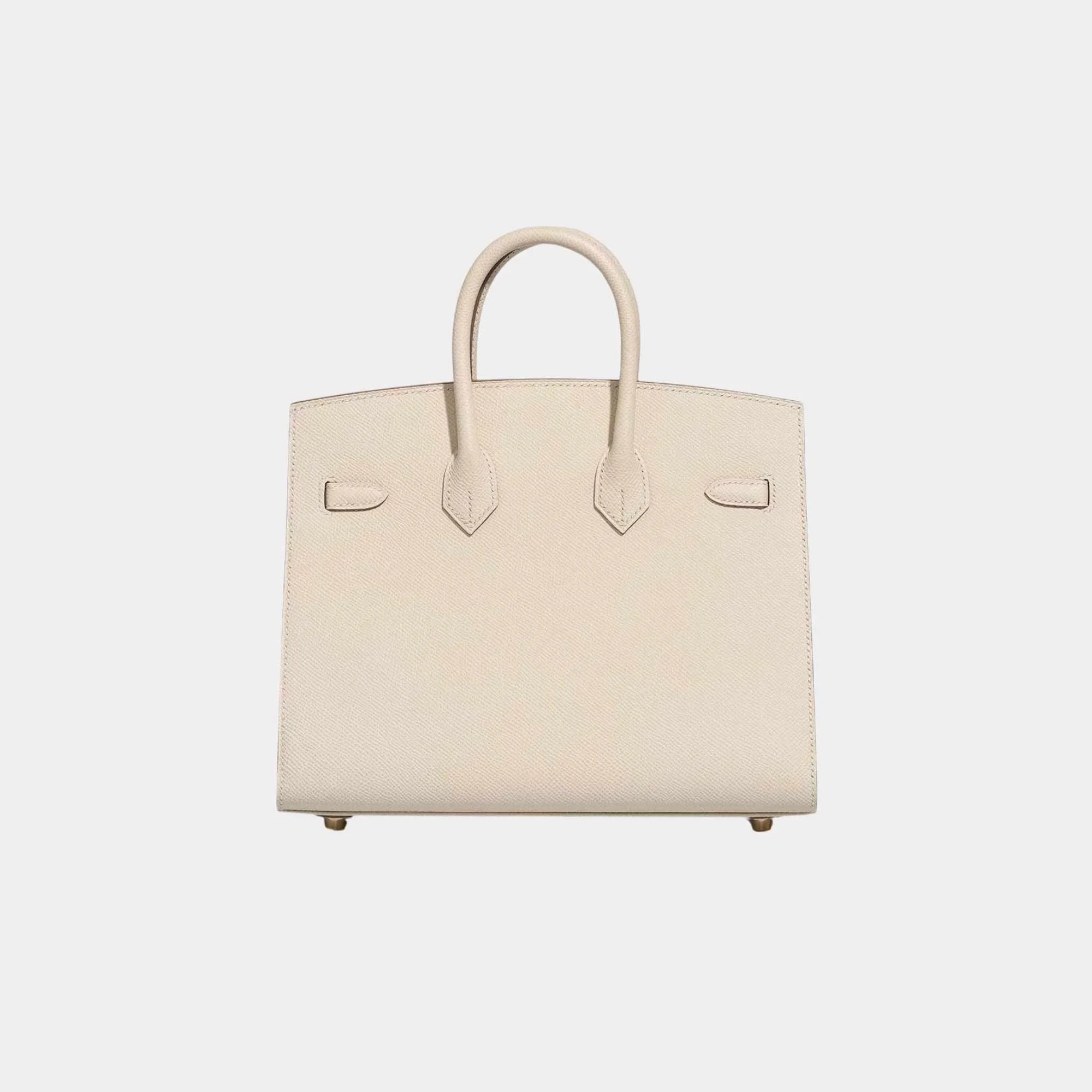 Birkin 25 Epsom Craie Ghw Hermes – Гарантія оригінальності – вид ззаду
