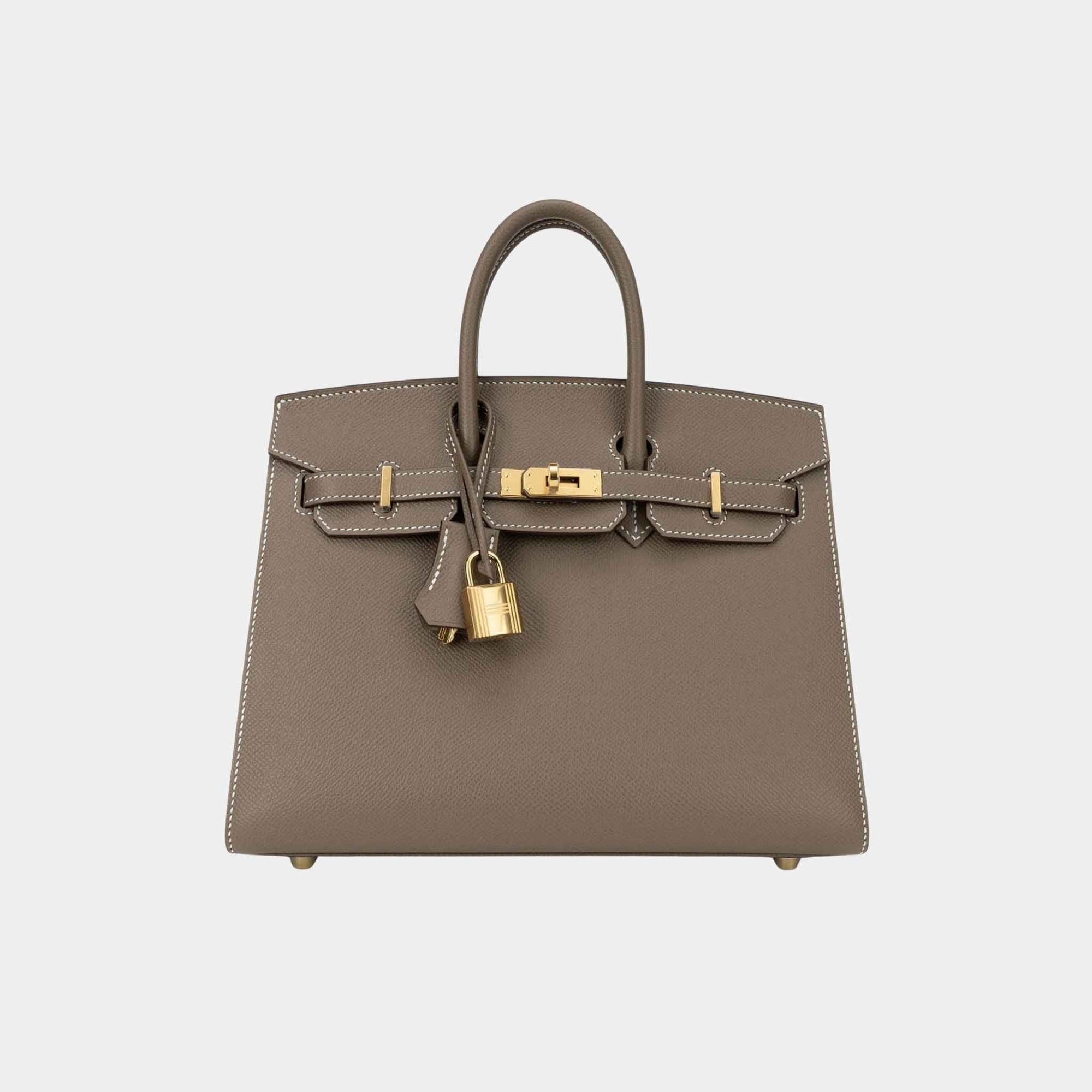 Оригінальна Birkin 25 Epsom Etoupe Ghw Hermes – боковий вид