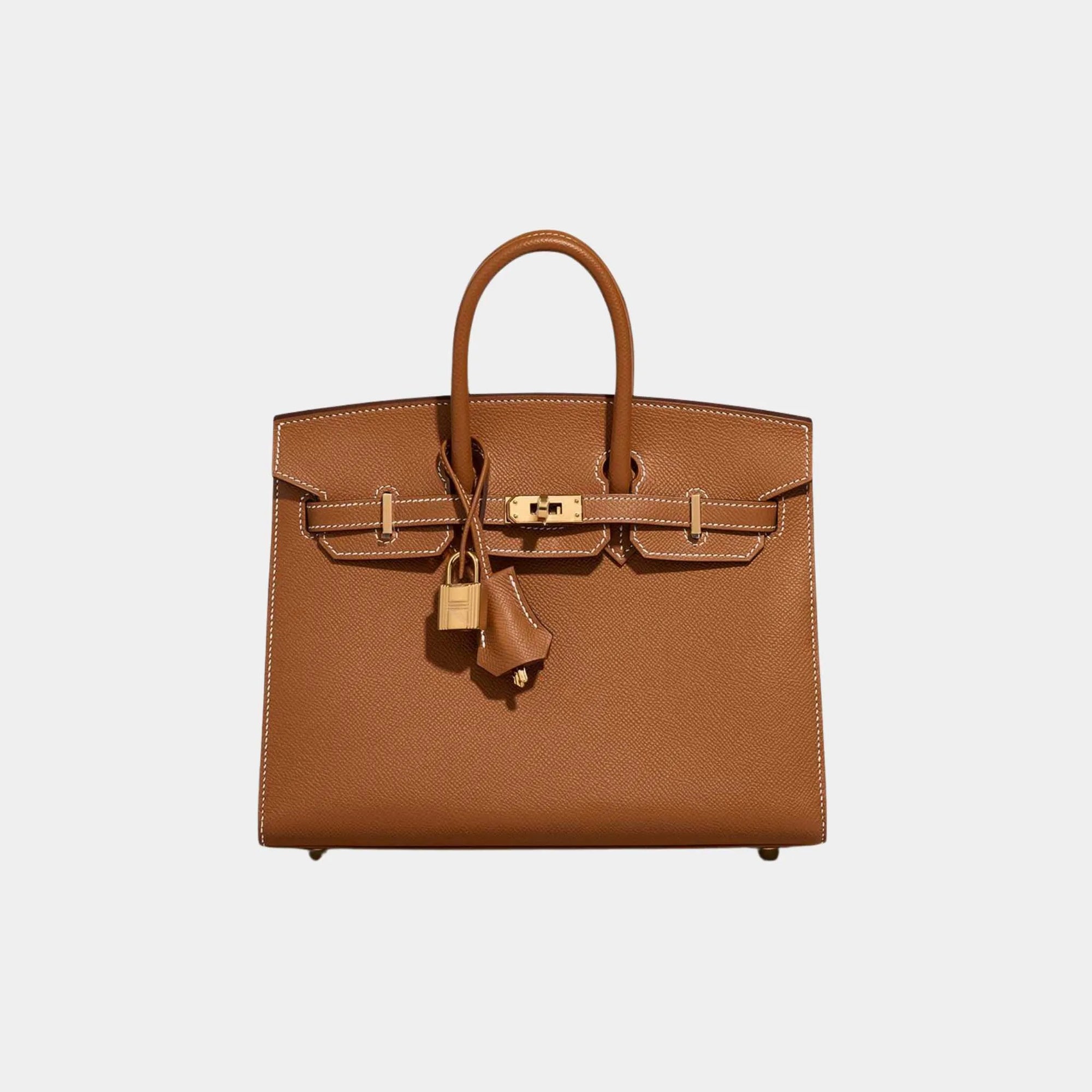 Birkin 25 Epsom Gold Ghw Hermes – Гарантія оригінальності – боковий вид