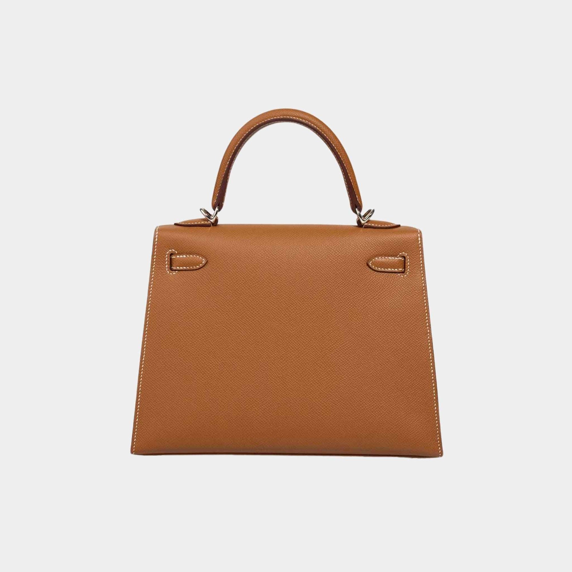 Birkin 25 Epsom Sellier Gold Phw Hermes – Гарантія оригінальності – вид ззаду