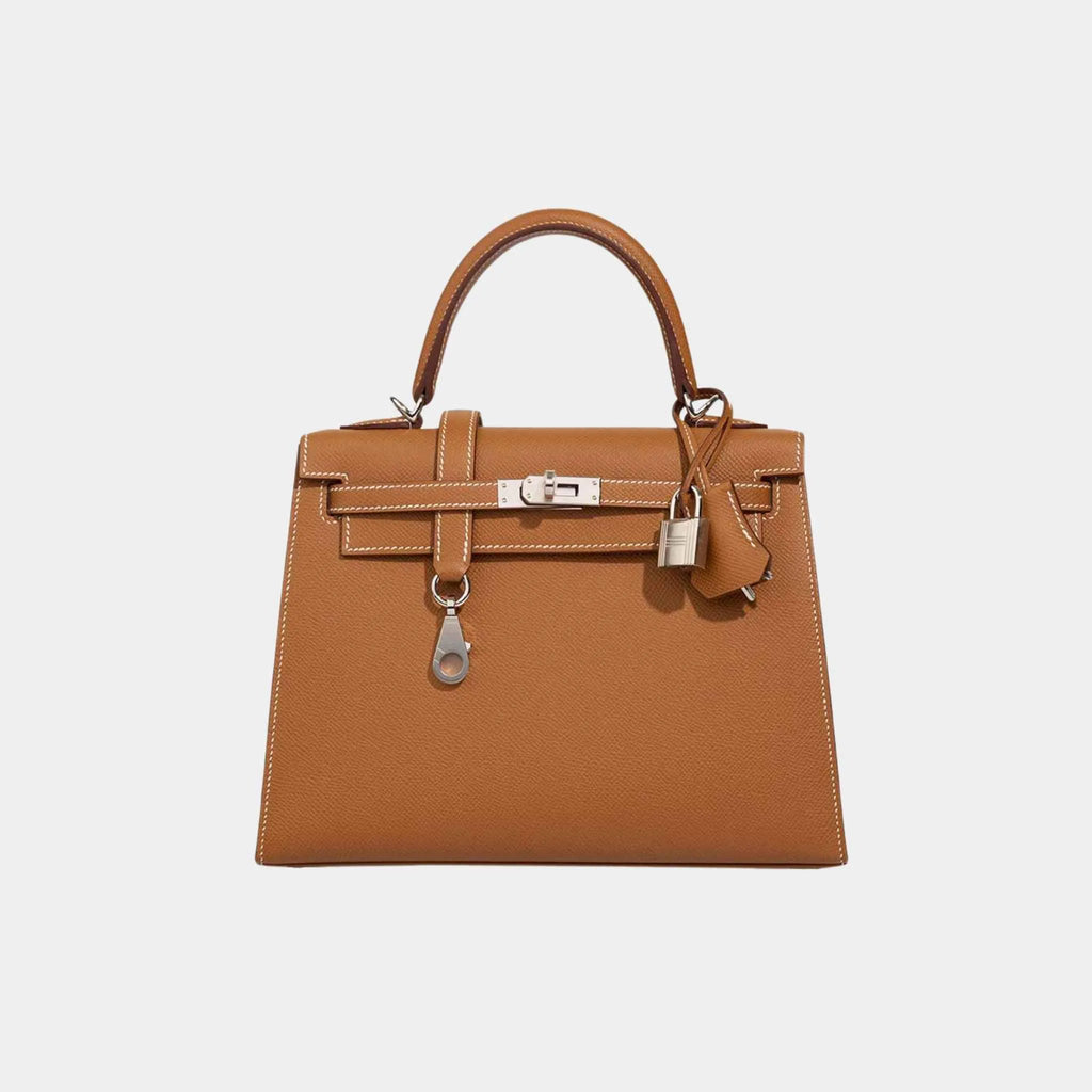 Birkin 25 Epsom Sellier Gold Phw Hermes – Гарантія оригінальності – боковий вид