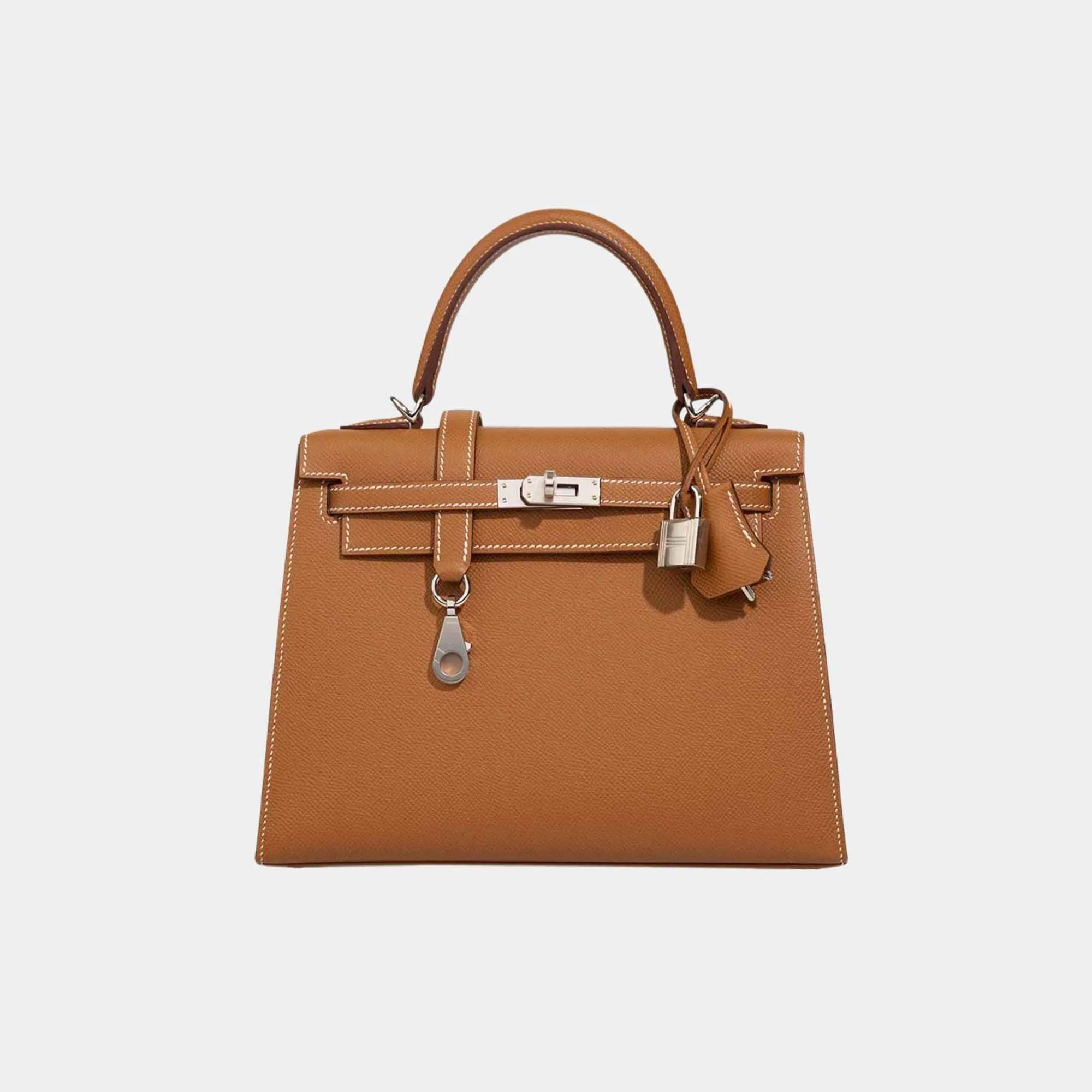 Birkin 25 Epsom Sellier Gold Phw Hermes – Гарантія оригінальності – боковий вид