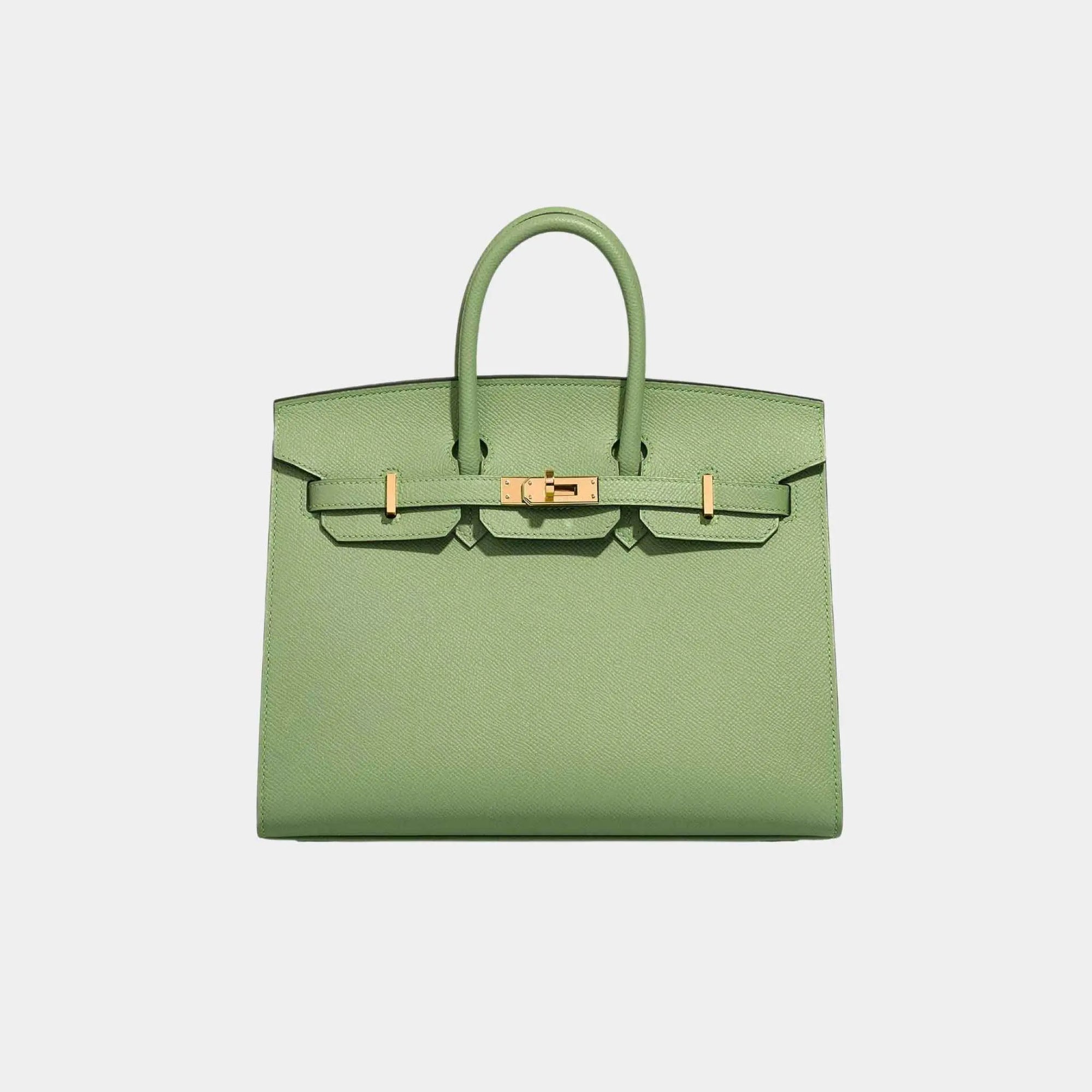 Birkin 25 Epsom Vert Criquet Ghw Hermes – Гарантія оригінальності – боковий вид