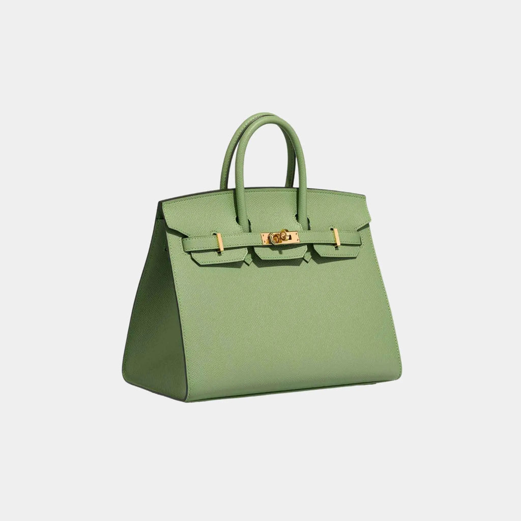 Birkin 25 Epsom Vert Criquet Ghw Hermes – Гарантія оригінальності – вид ззаду