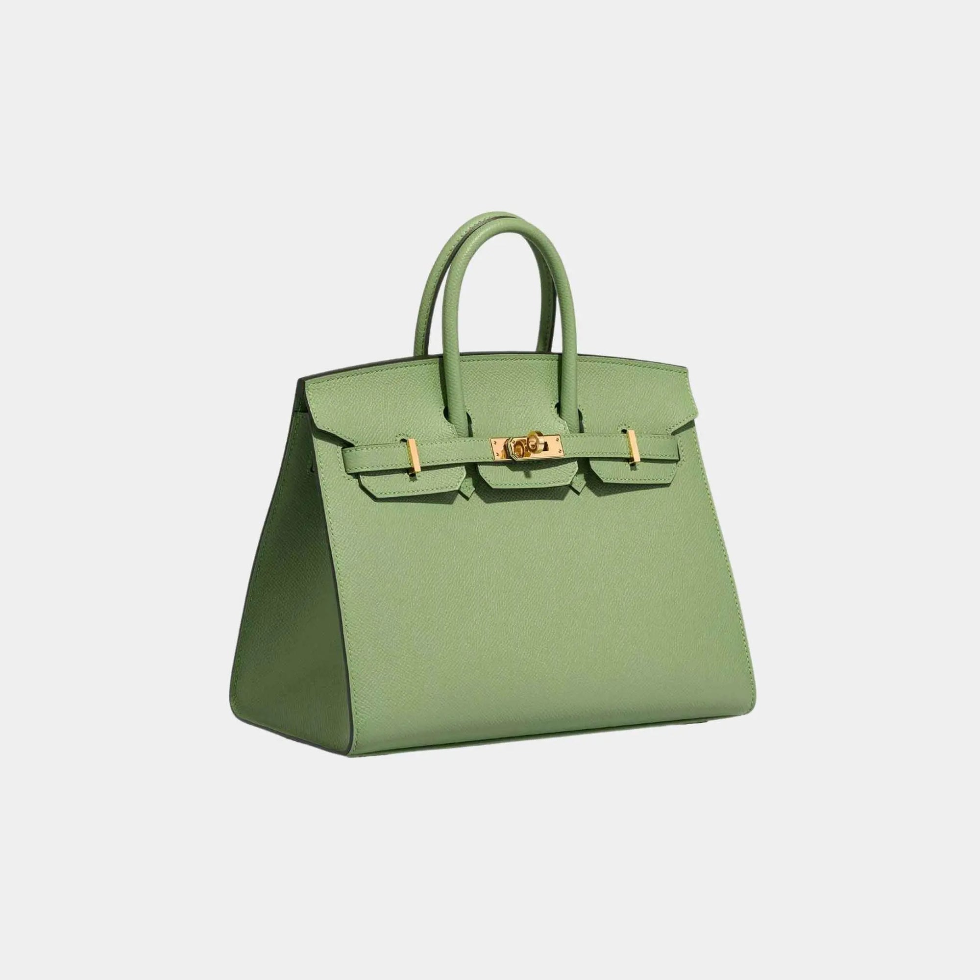 Birkin 25 Epsom Vert Criquet Ghw Hermes – Гарантія оригінальності – вид ззаду