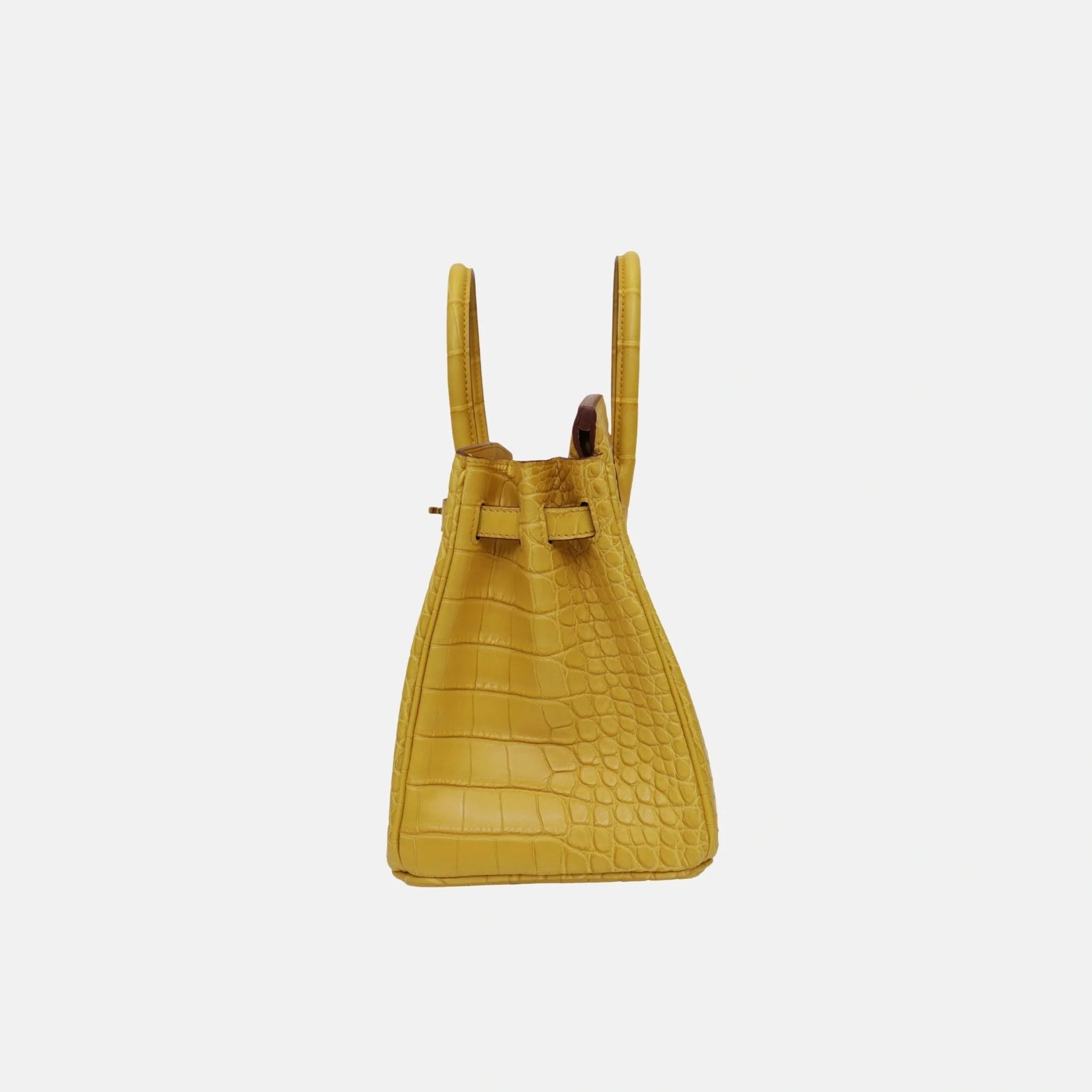 Оригінальна Birkin 25 Jaune Ambre Matte Alligator Ghw Hermes – детальний вид