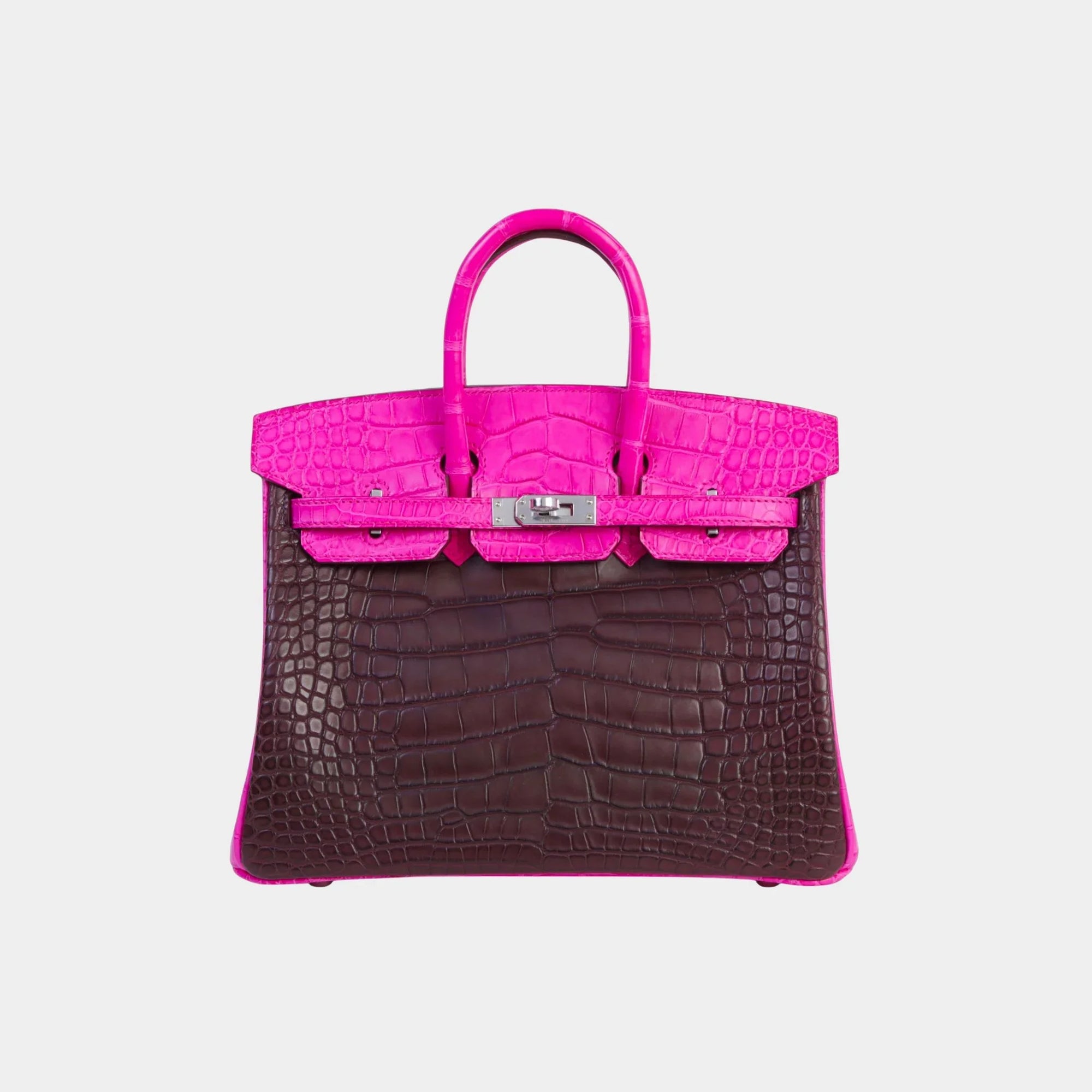 Birkin 25 Matte Alligator Rouge Sellier Hermes оригінал – Купити в Україні – боковий вид