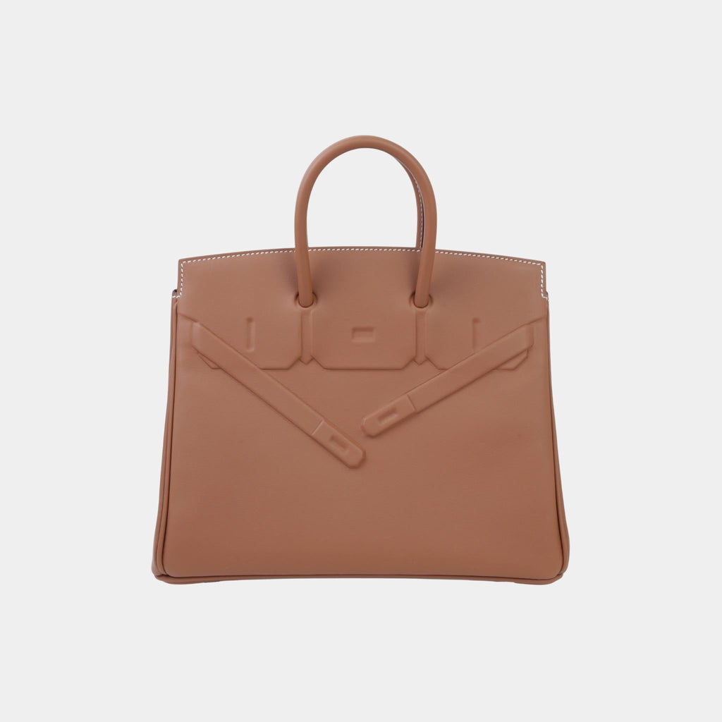 Birkin 25 Shadow Swift Gold Phw Hermes – Гарантія оригінальності – боковий вид