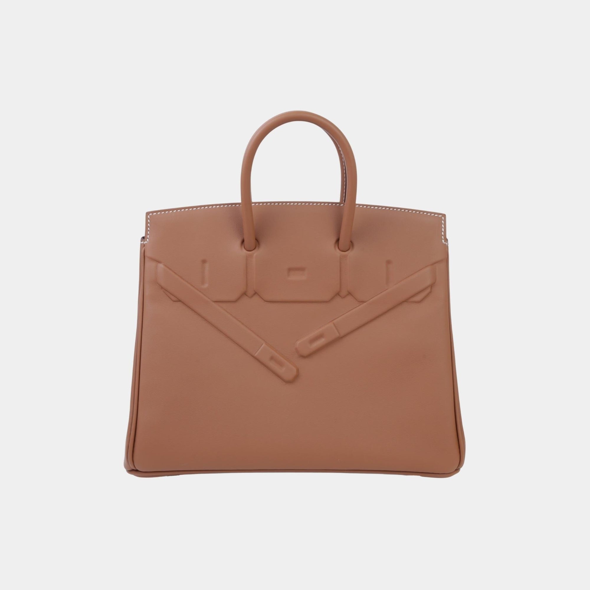 Birkin 25 Shadow Swift Gold Phw Hermes – Гарантія оригінальності – боковий вид
