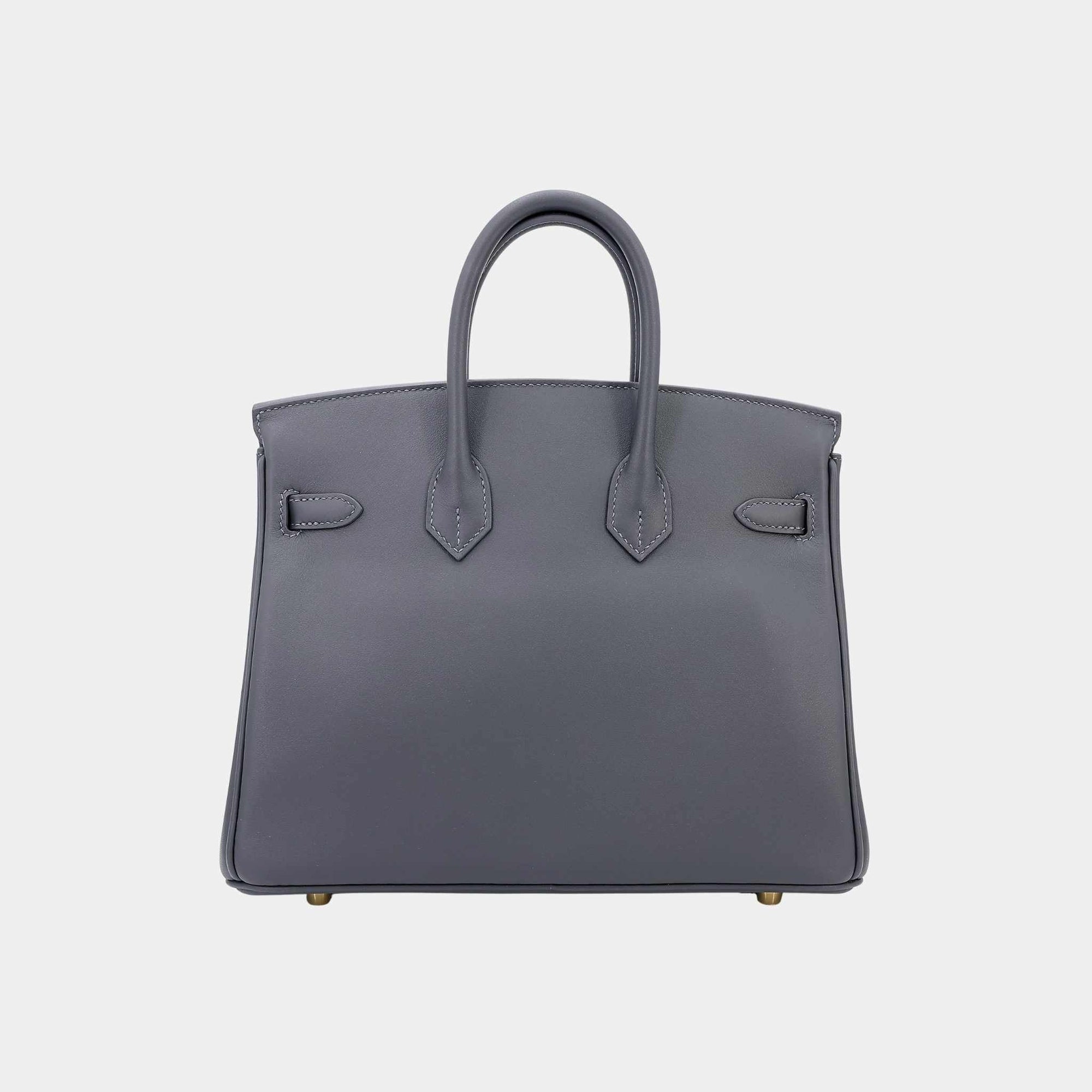 Оригінальна Birkin 25 Swift Ardoise Pbhw Hermes – вид ззаду
