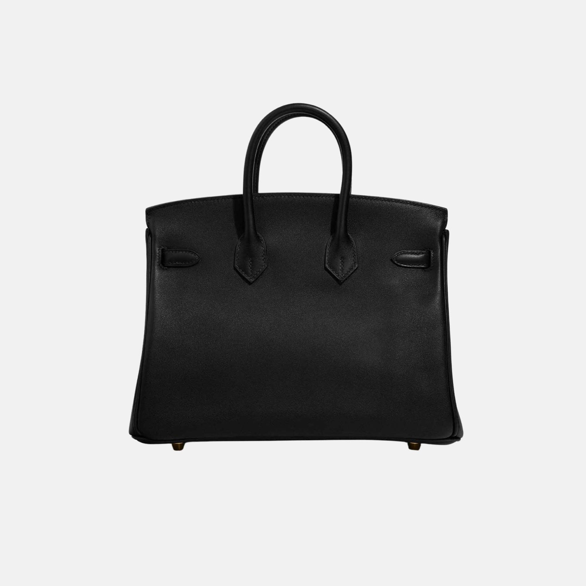 Birkin 25 Swift Black Ghw Hermes – Гарантія оригінальності – вид ззаду