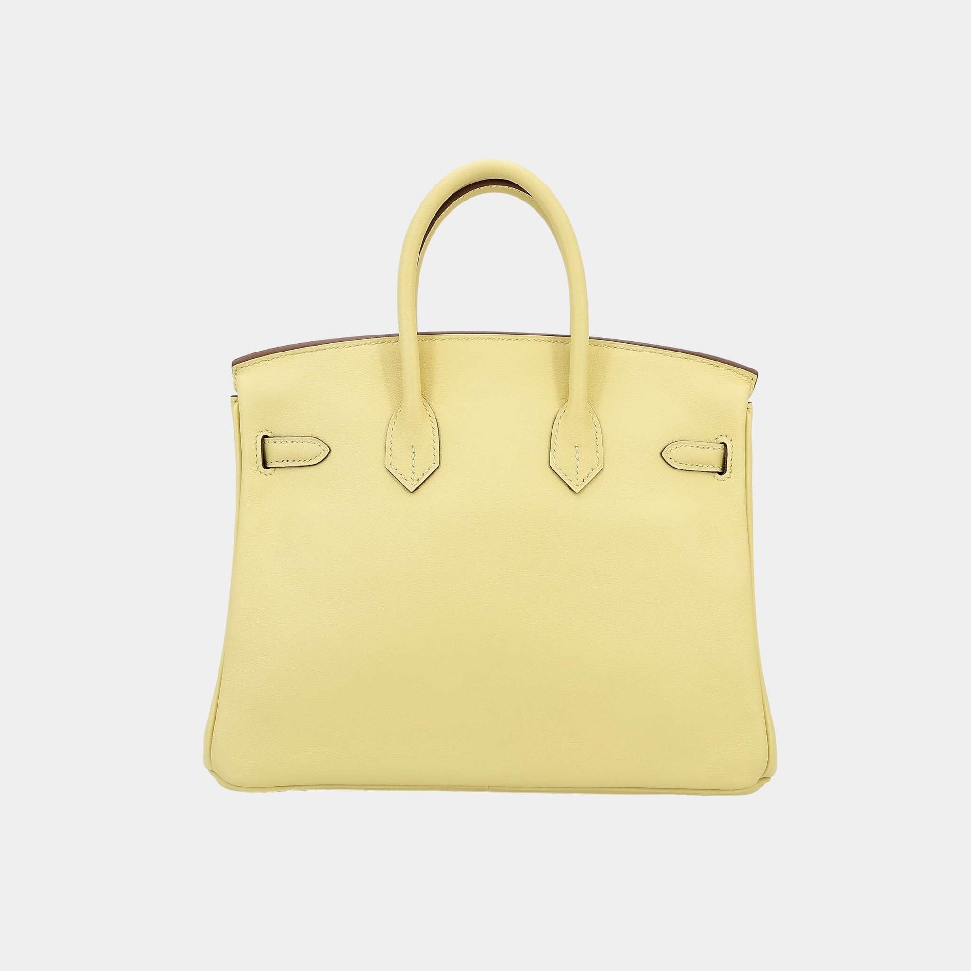 Оригінальна Birkin 25 Swift Jaune Poussin Phw Hermes – вид ззаду