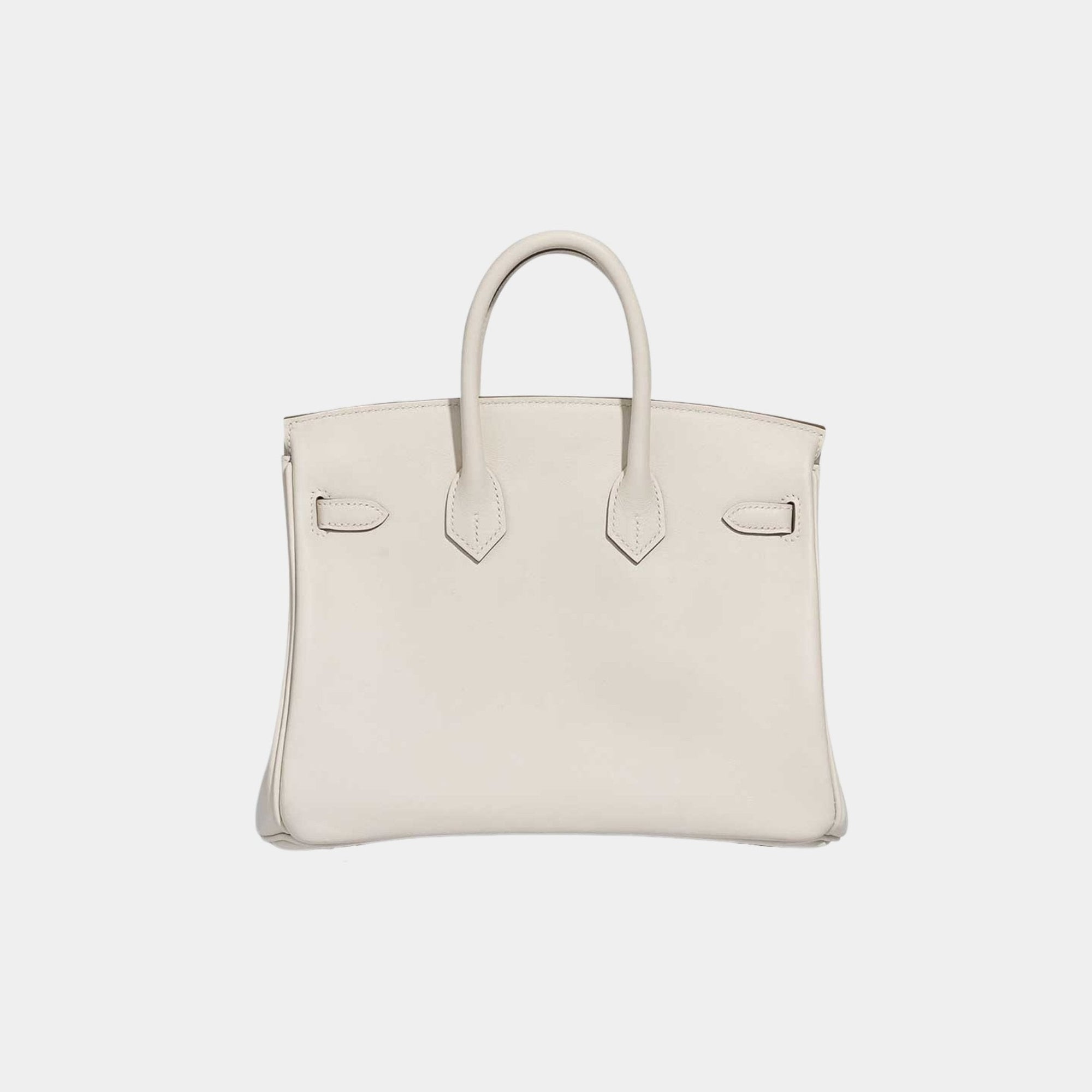 Birkin 25 Swift Mushroom Phw Hermes – Гарантія оригінальності – вид ззаду