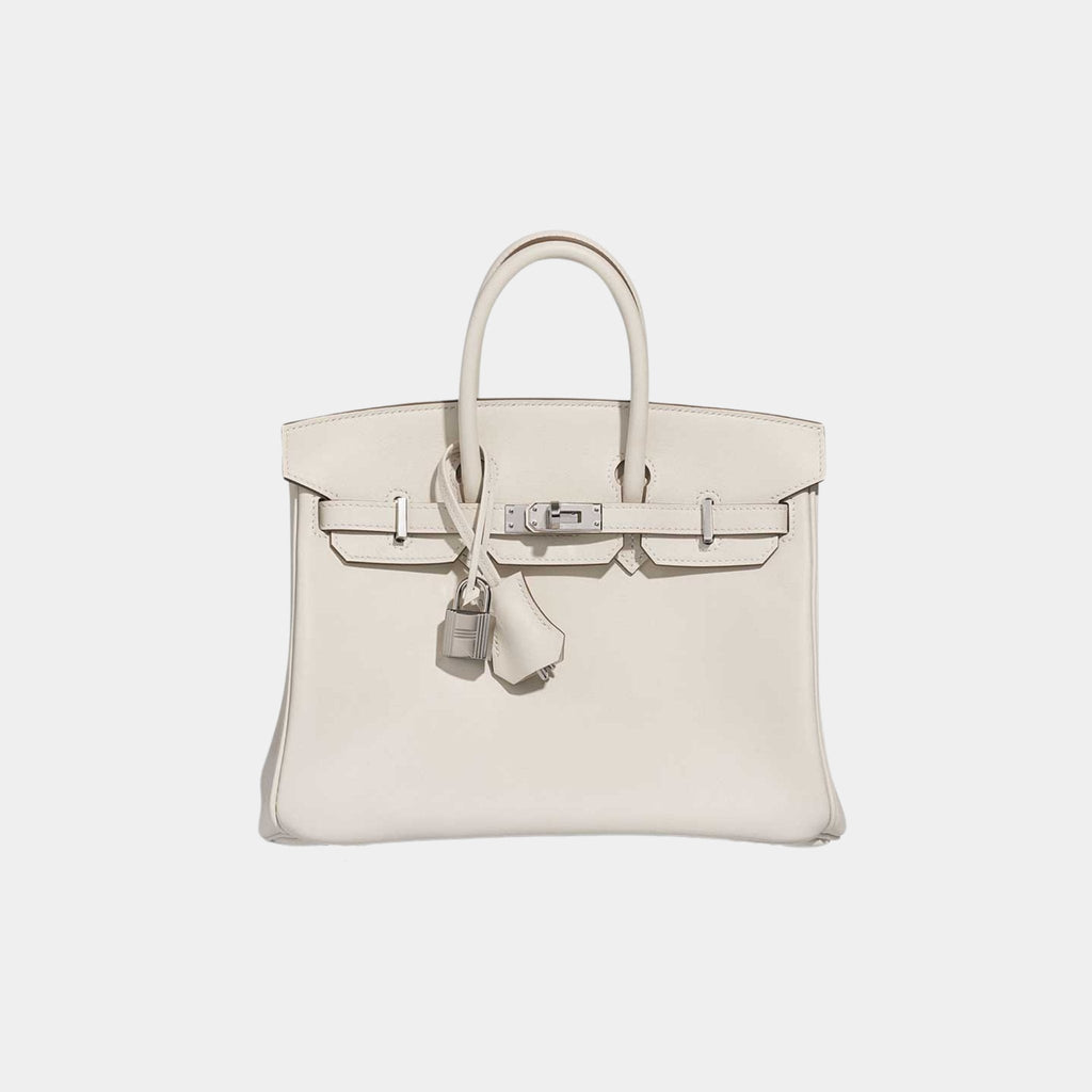 Birkin 25 Swift Mushroom Phw Hermes – Гарантія оригінальності – боковий вид