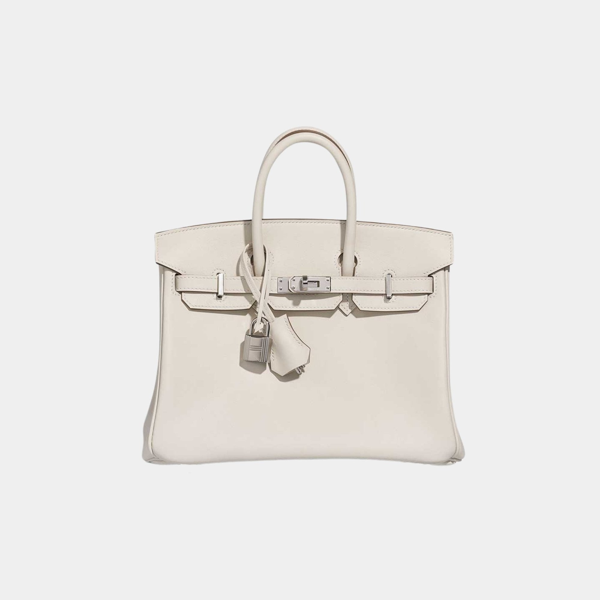 Birkin 25 Swift Mushroom Phw Hermes – Гарантія оригінальності – боковий вид