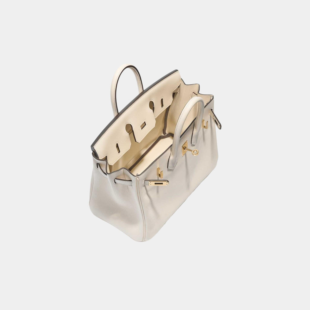 Оригінальна Birkin 25 Swift Nata Ghw Hermes – вид ззаду
