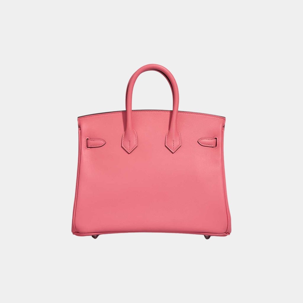 Birkin 25 Swift Rose Azalee Phw Hermes – Гарантія оригінальності – вид ззаду