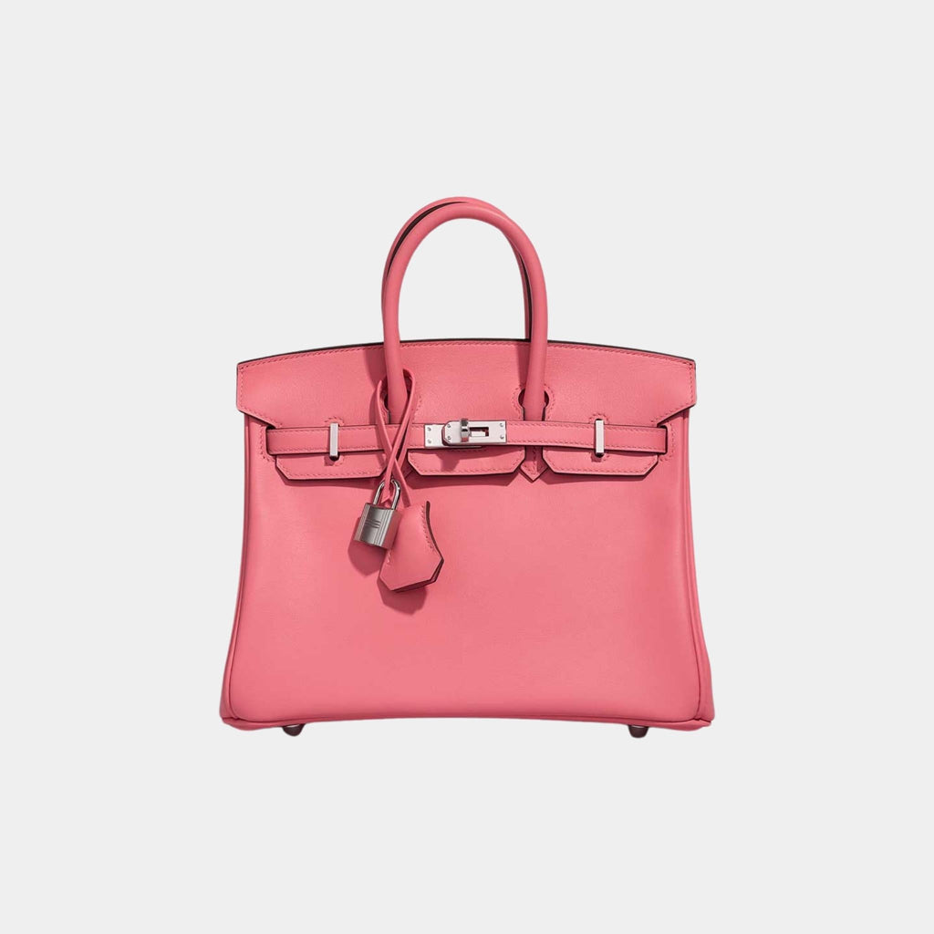 Birkin 25 Swift Rose Azalee Phw Hermes – Гарантія оригінальності – боковий вид