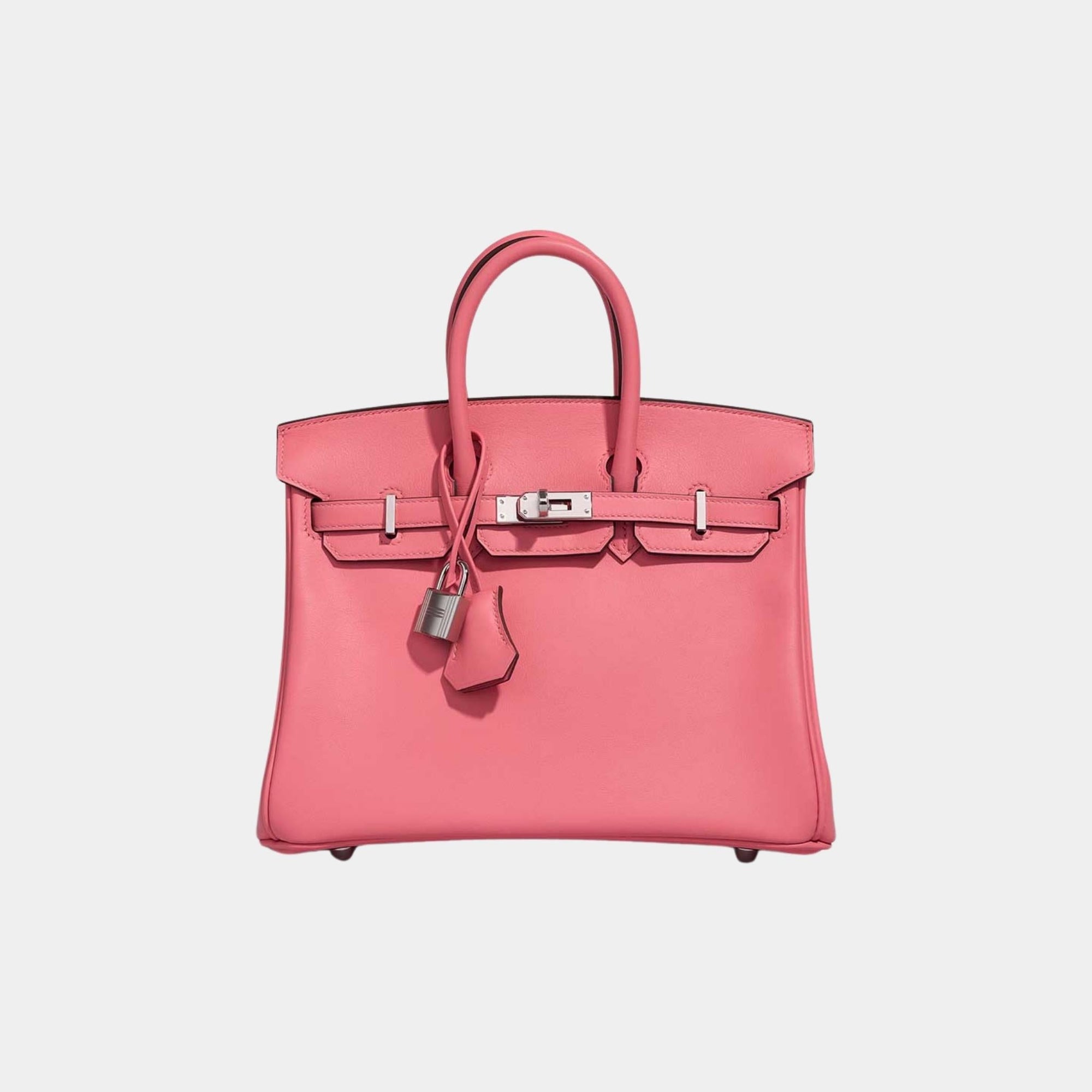 Birkin 25 Swift Rose Azalee Phw Hermes – Гарантія оригінальності – боковий вид