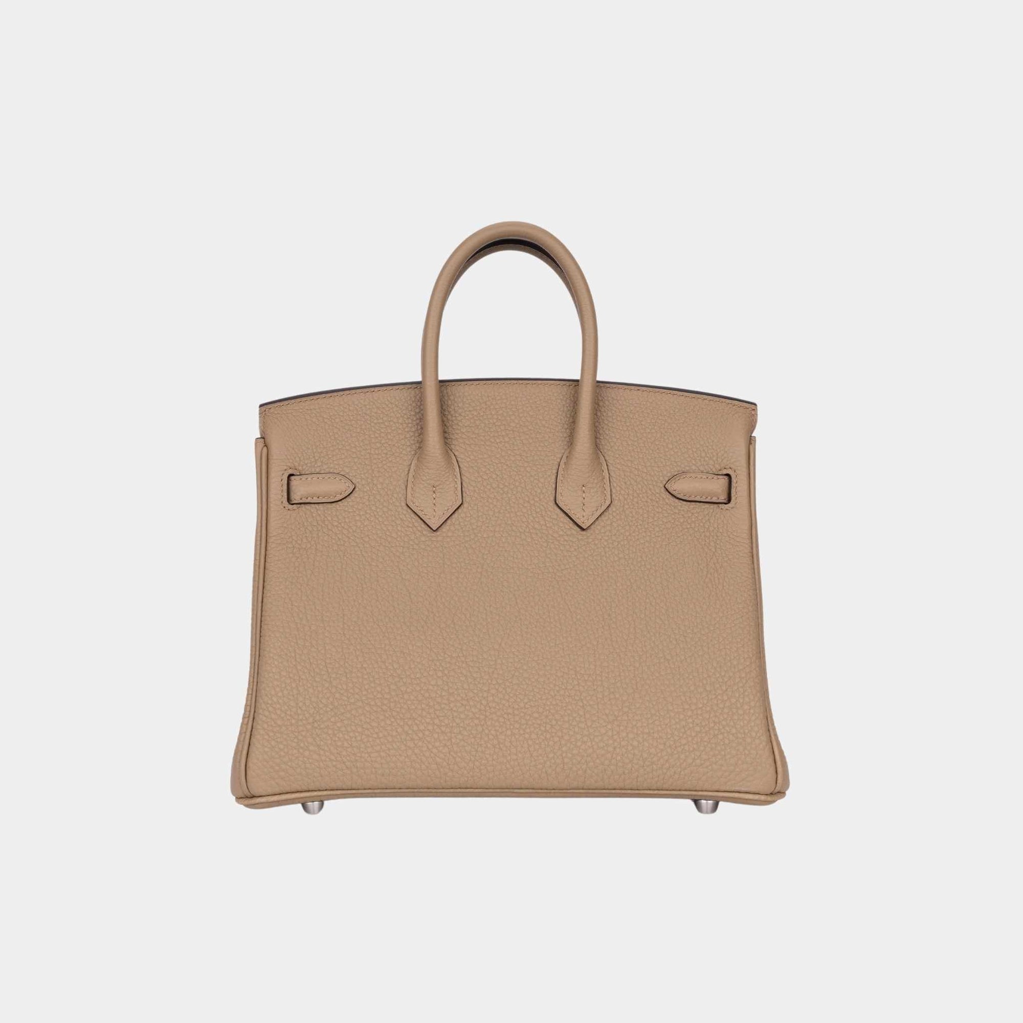 Birkin 25 Togo Beige Marfa Phw Hermes – Гарантія оригінальності – вид ззаду