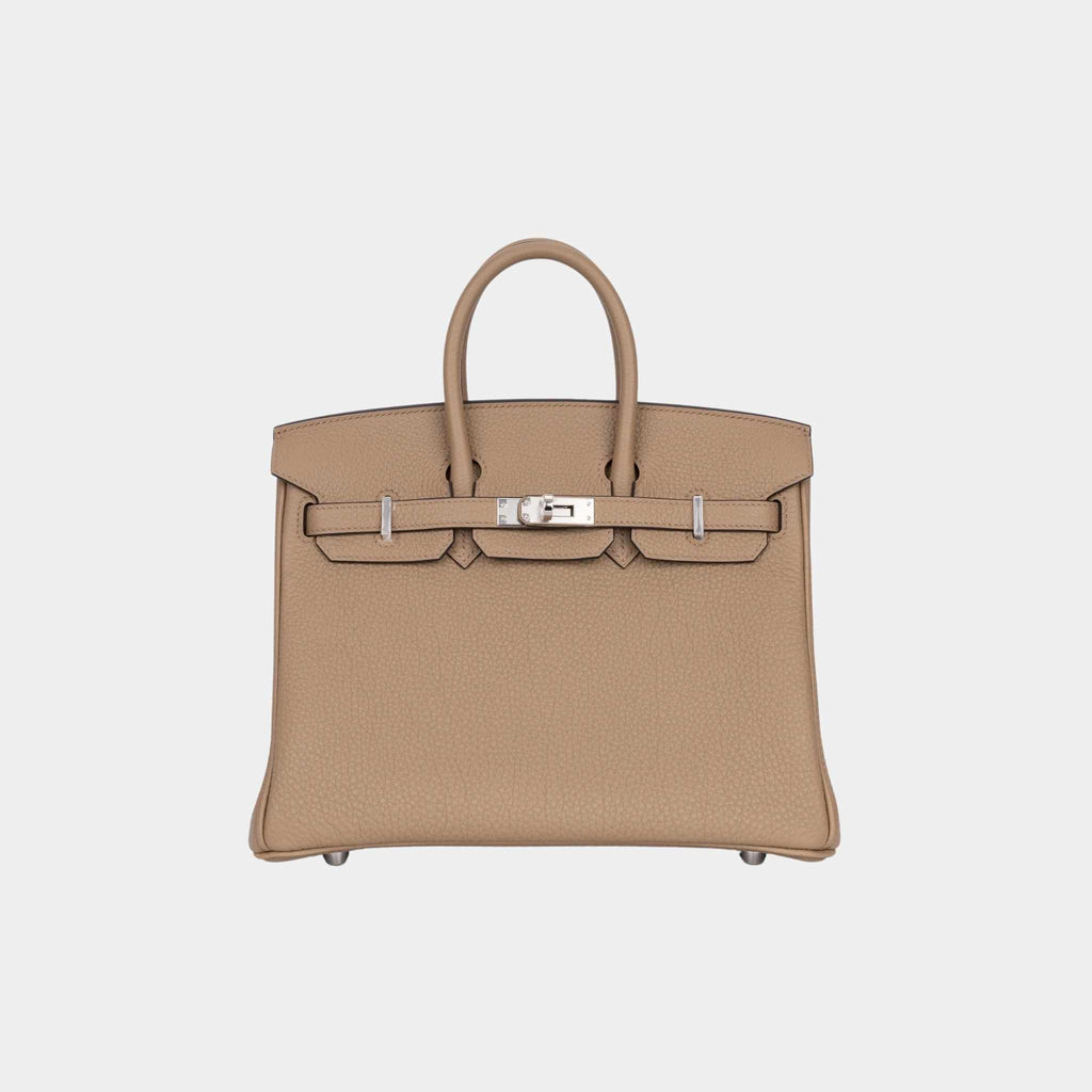 Birkin 25 Togo Beige Marfa Phw Hermes – Гарантія оригінальності – боковий вид