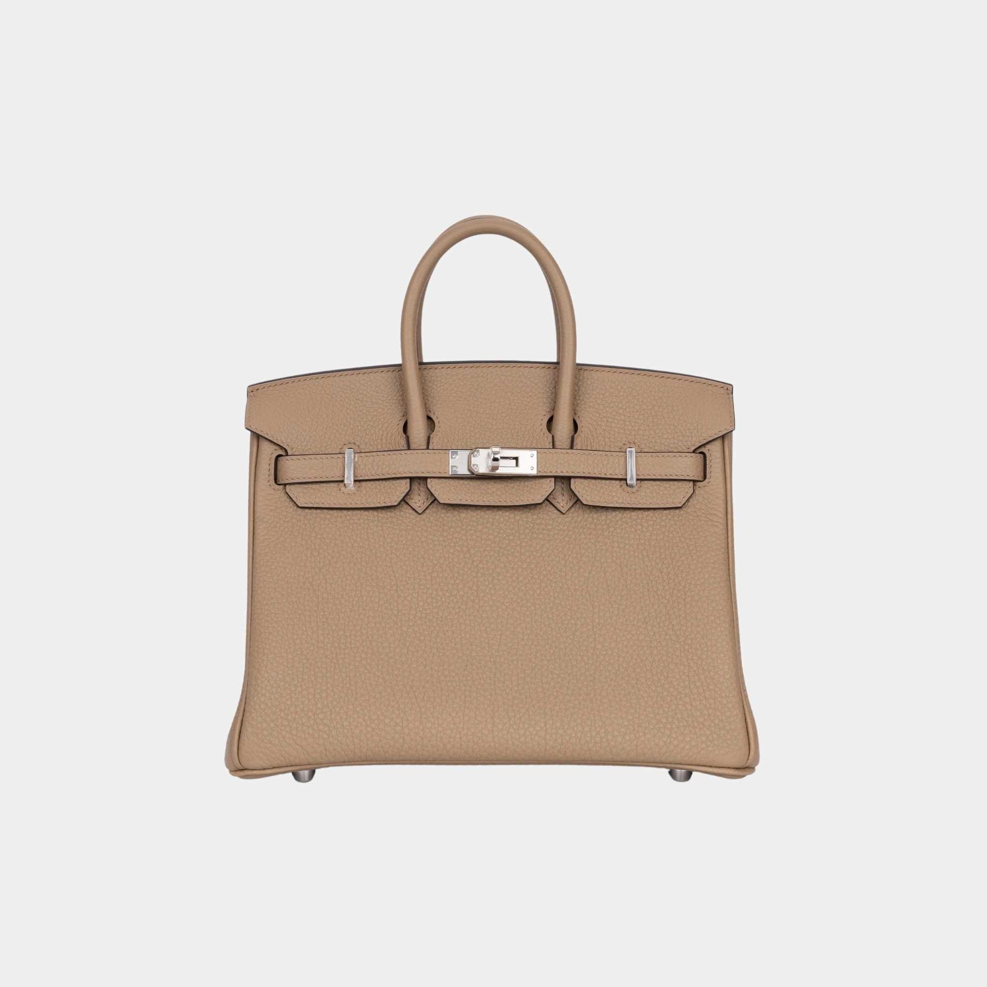 Birkin 25 Togo Beige Marfa Phw Hermes – Гарантія оригінальності – боковий вид