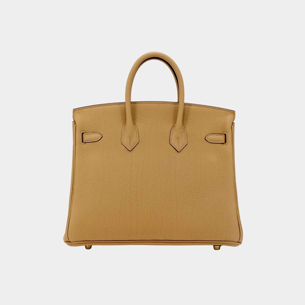 Оригінальна Birkin 25 Togo Biscuit Ghw Hermes – вид ззаду