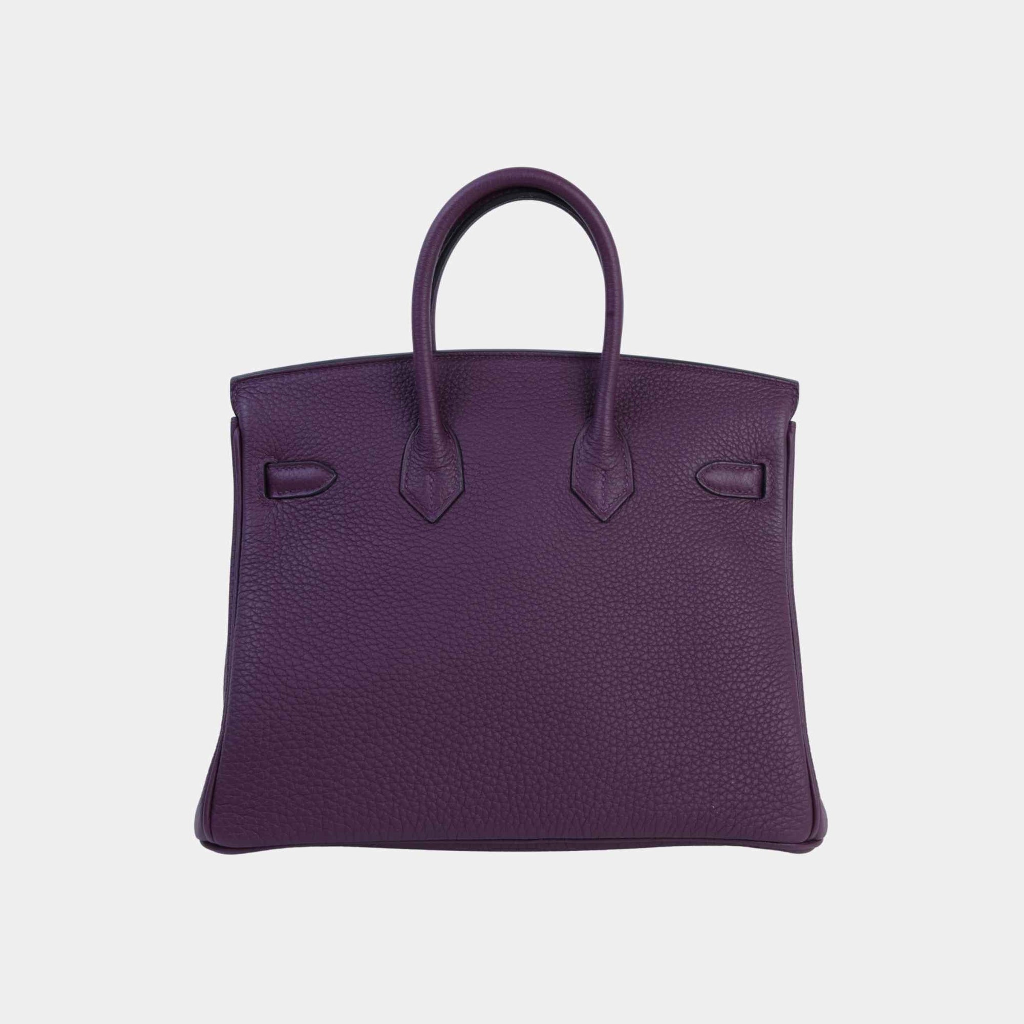 Birkin 25 Togo Cassis Ghw Hermes оригінал – Купити в Україні – вид ззаду