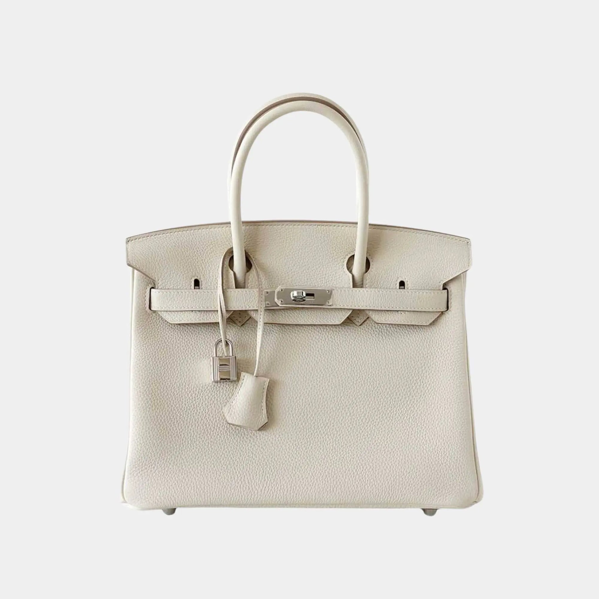 Birkin 25 Togo Craie Phw Hermes – Гарантія оригінальності – боковий вид