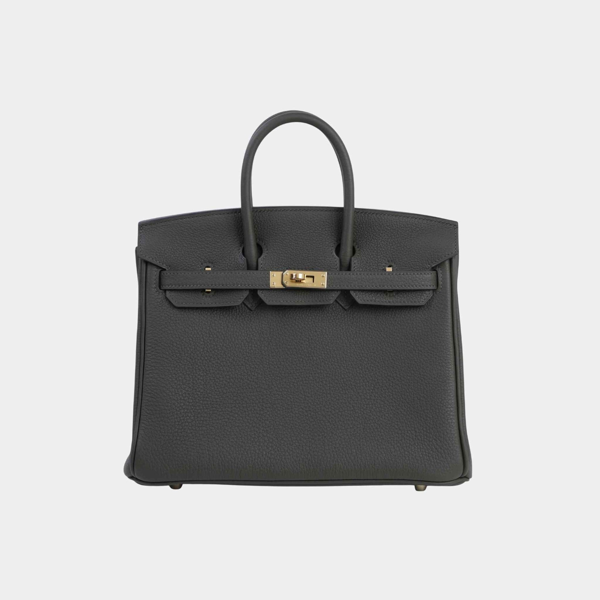 Birkin 25 Togo Eucalyptus Ghw Hermes – Гарантія оригінальності – боковий вид
