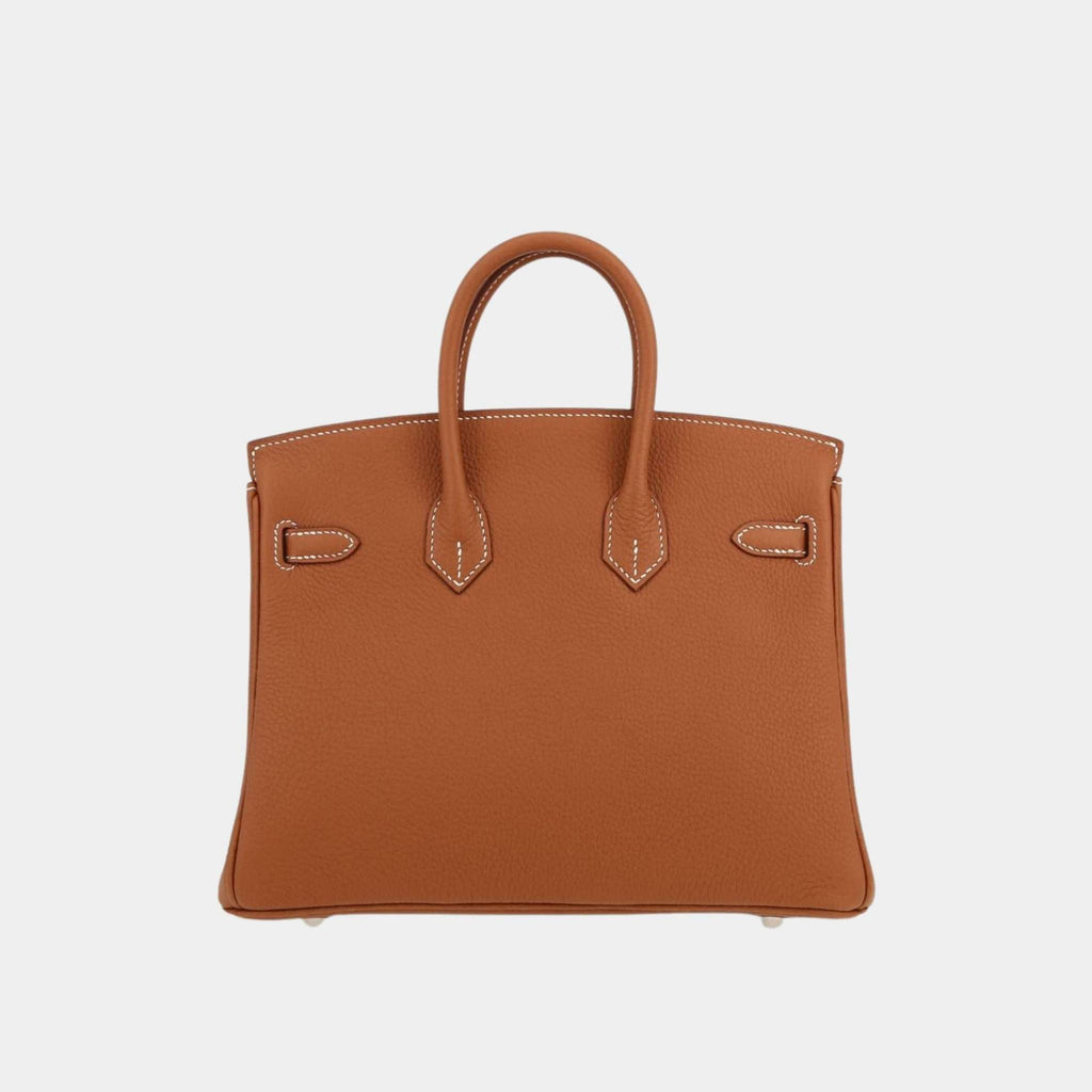 Оригінальна Birkin 25 Togo Gold Phw Hermes – вид ззаду